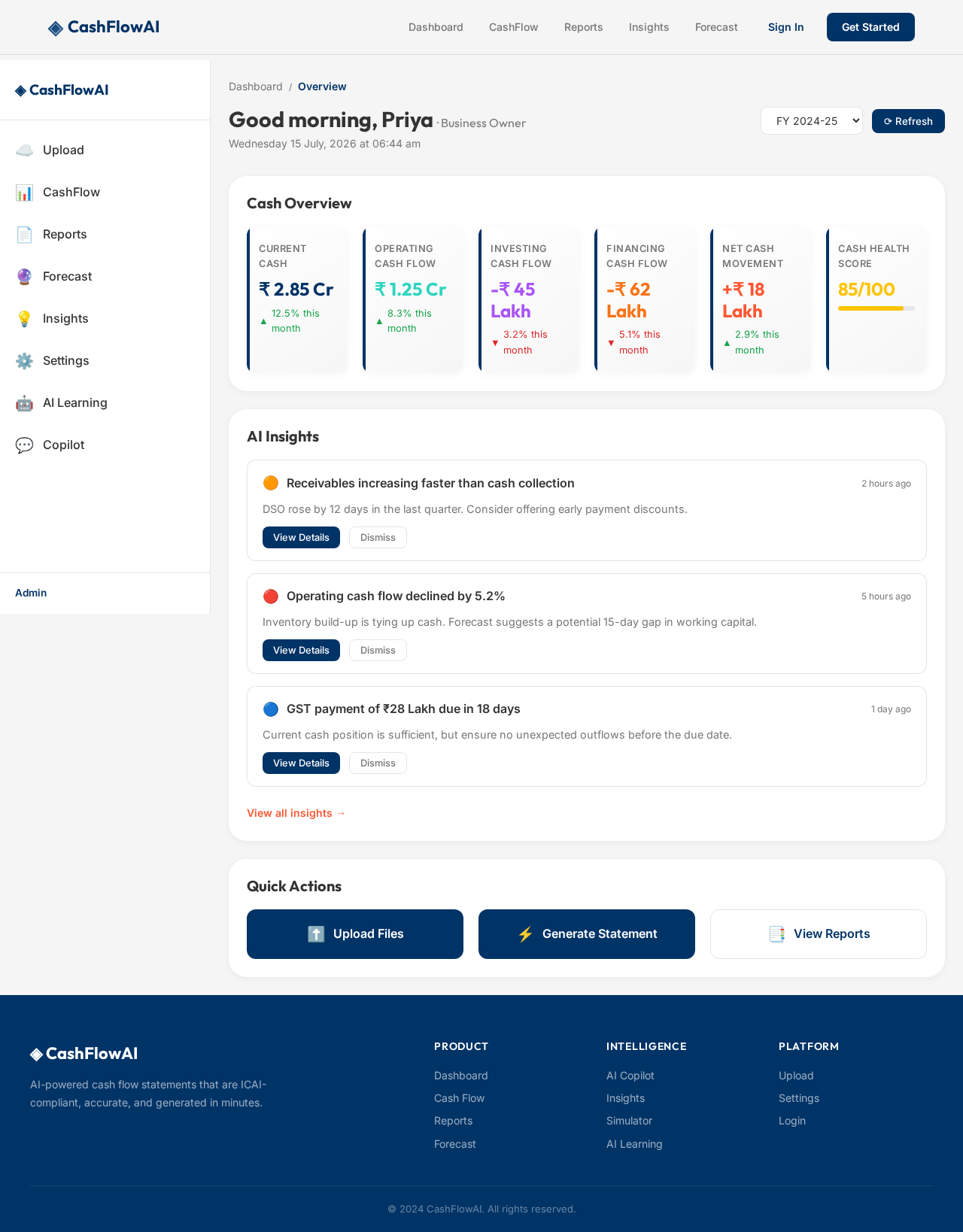 Dashboard design preview