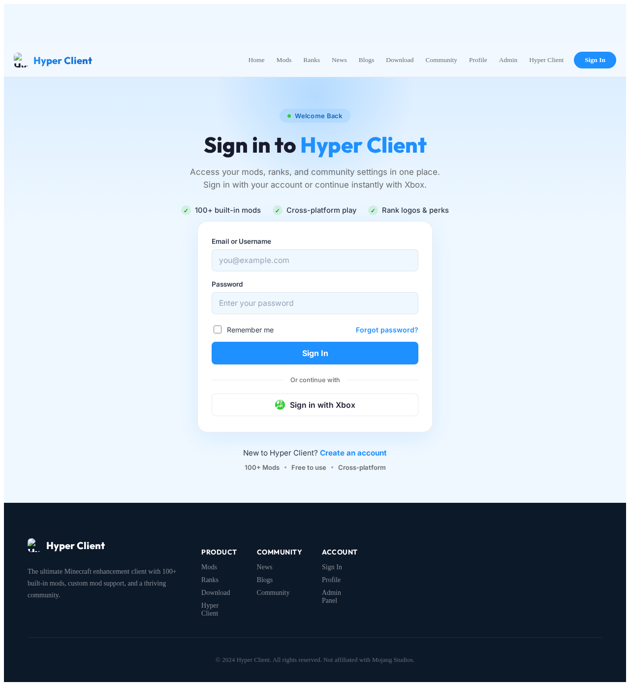SignIn design preview