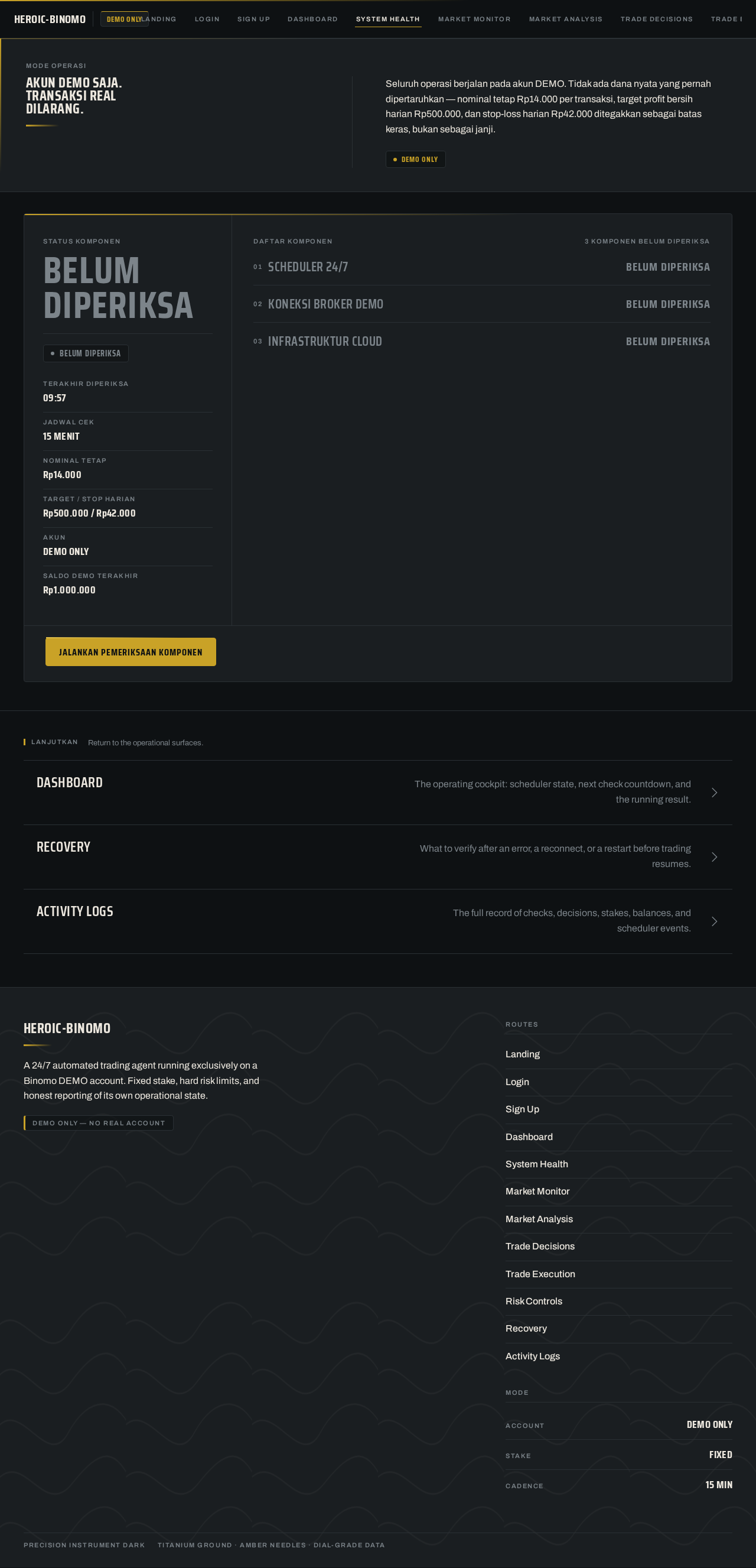 System Health design preview