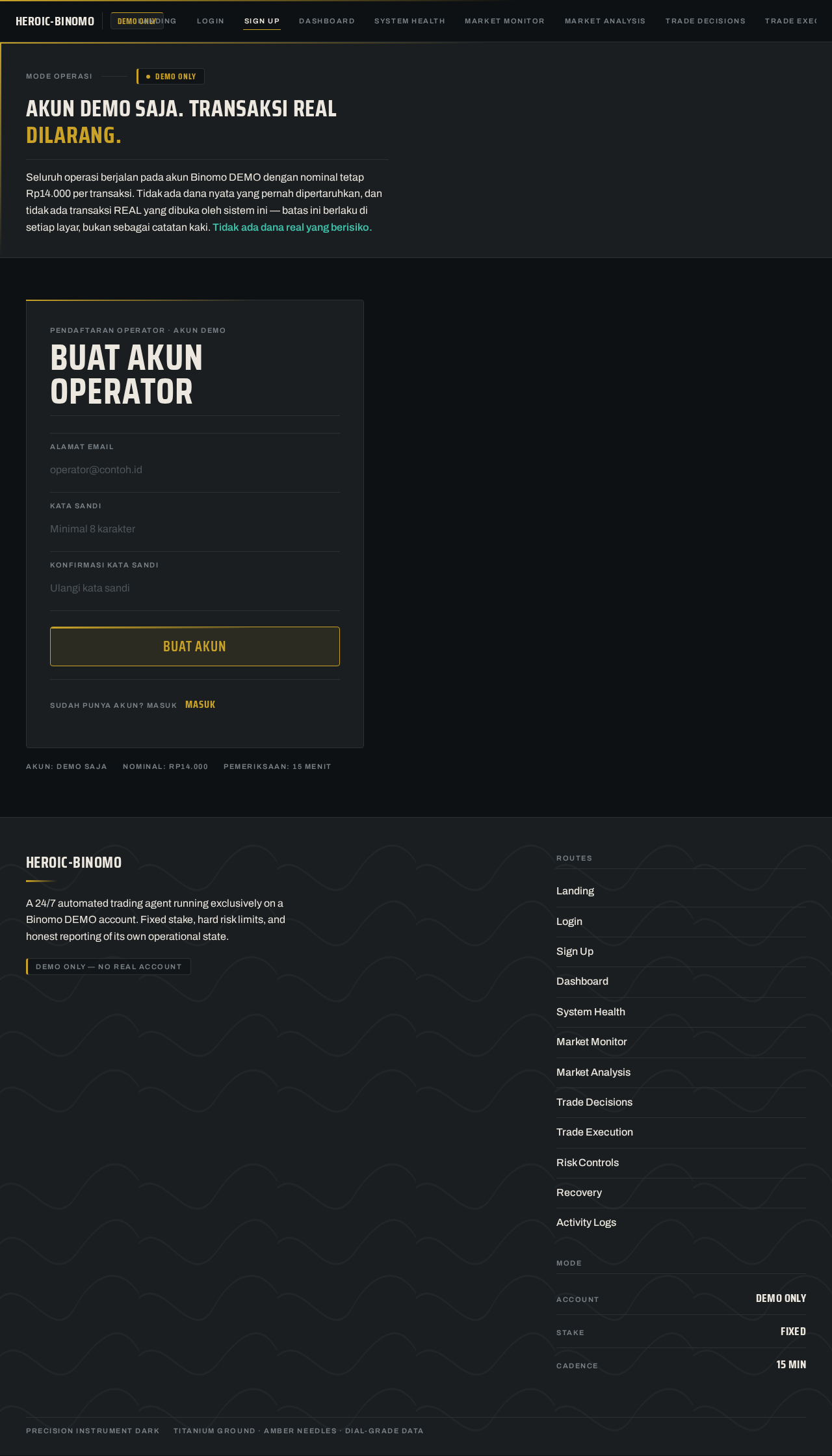 Sign Up design preview