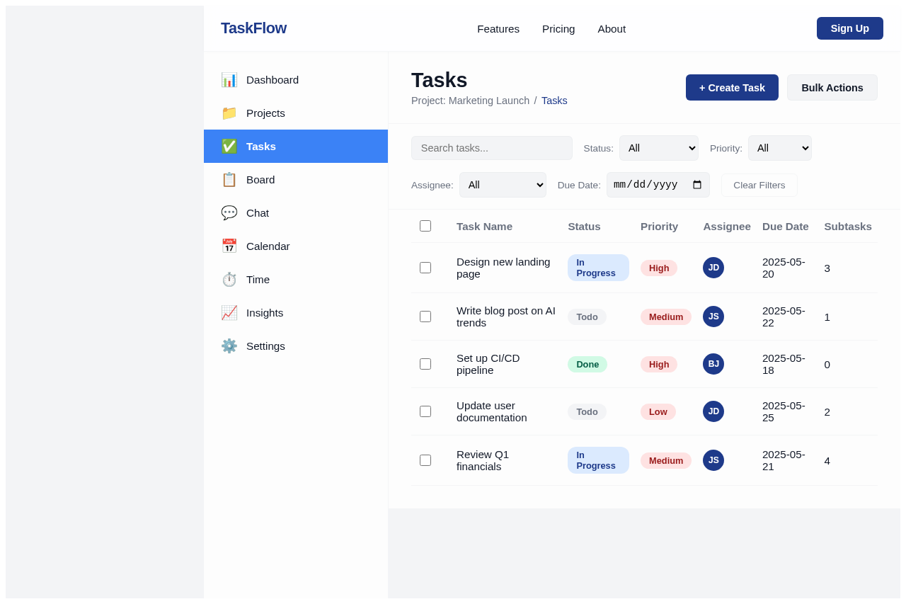 Tasks design preview