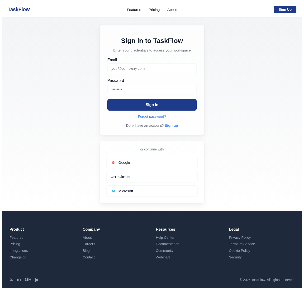 Login design preview