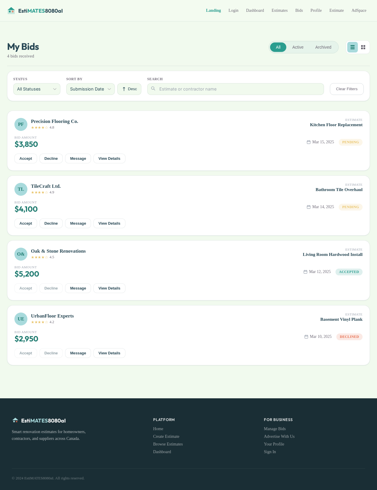 Bids design preview