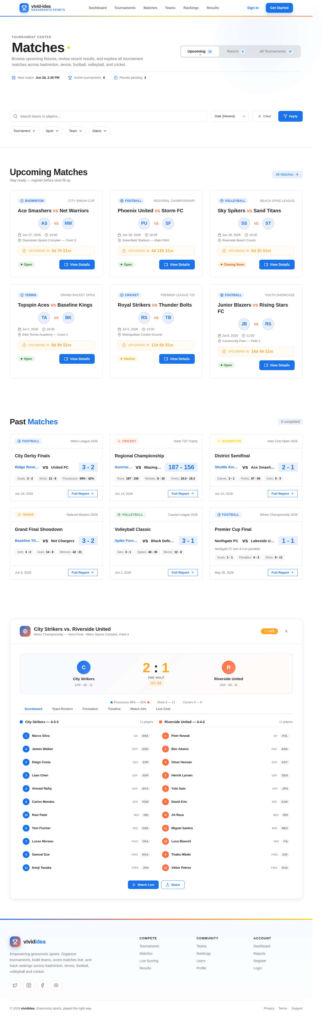 Matches design preview