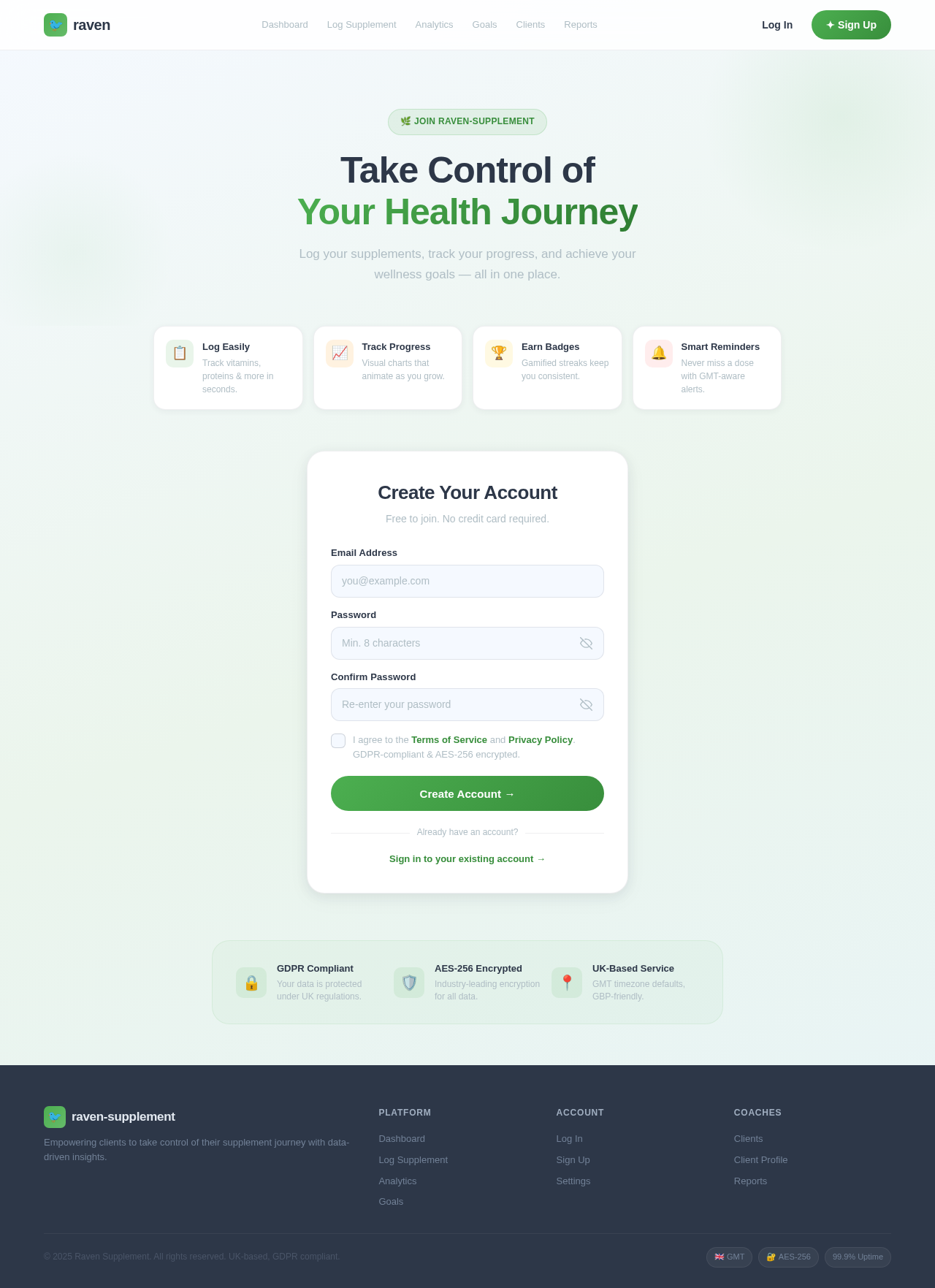 Signup design preview