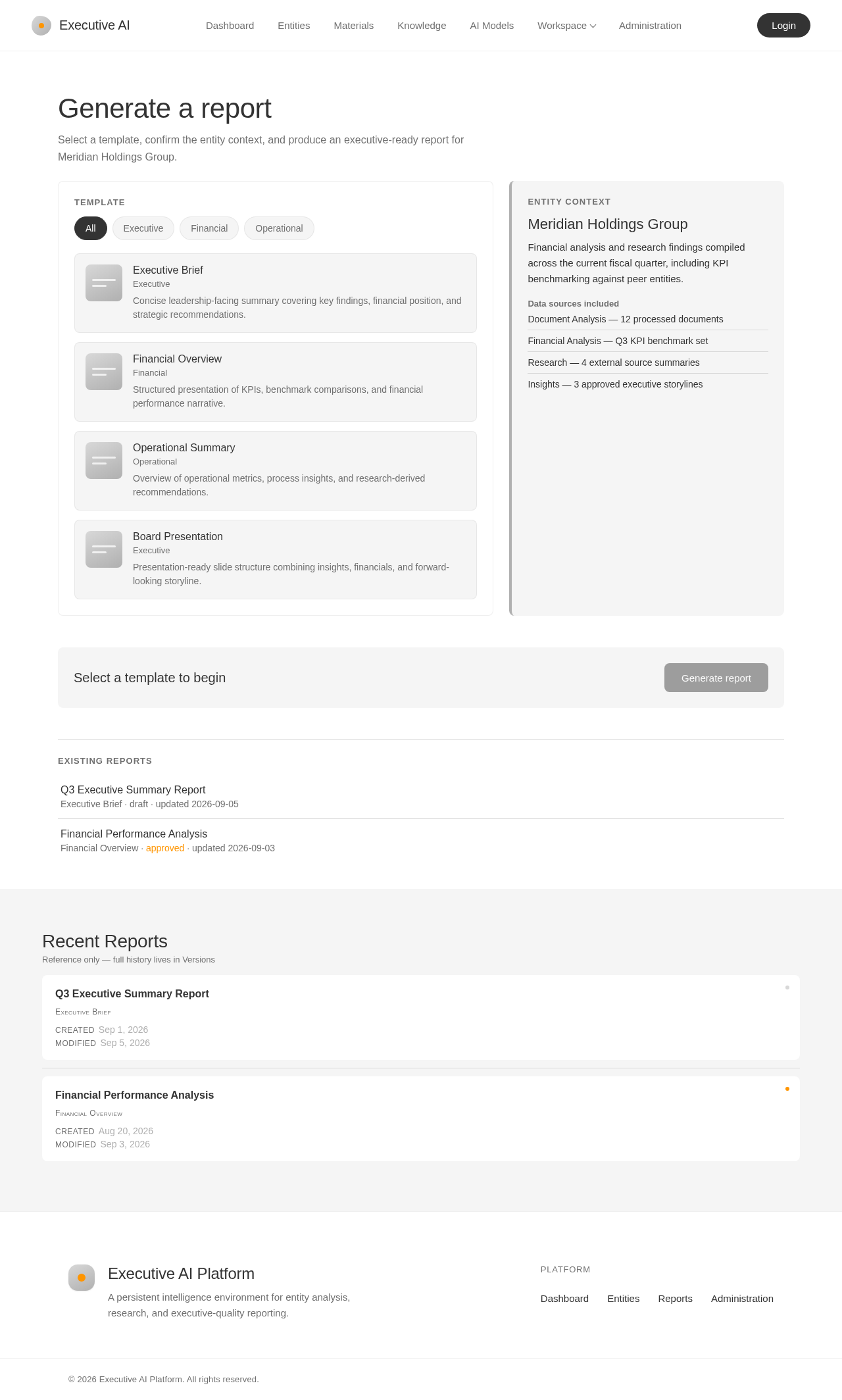 Reports design preview