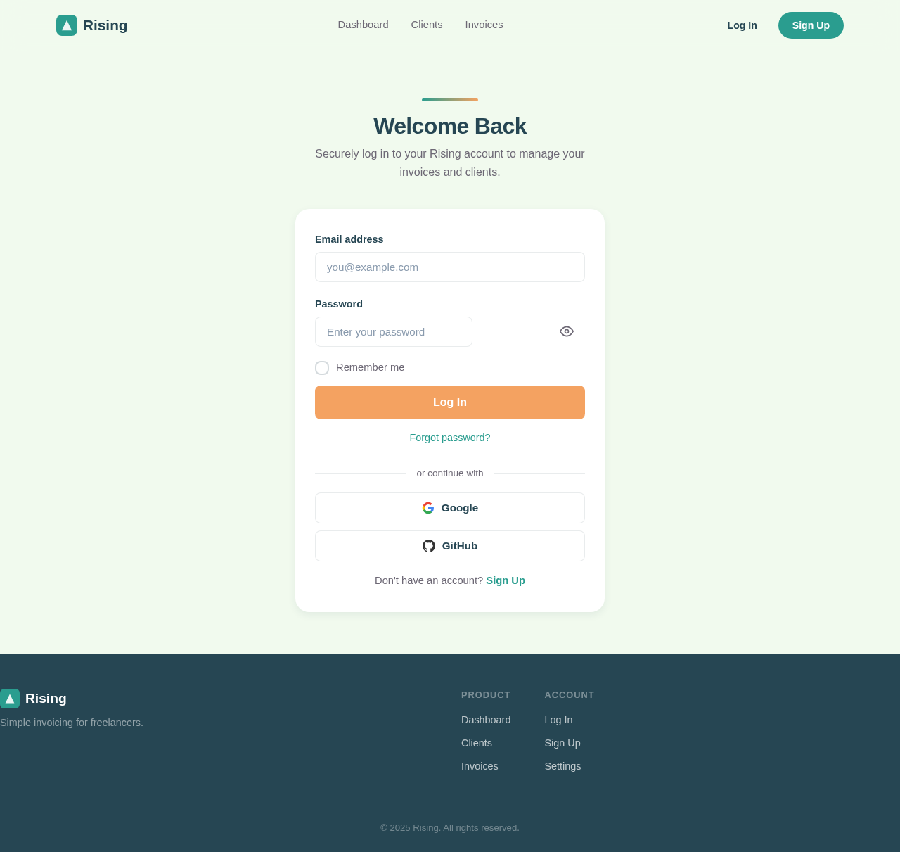 Login design preview