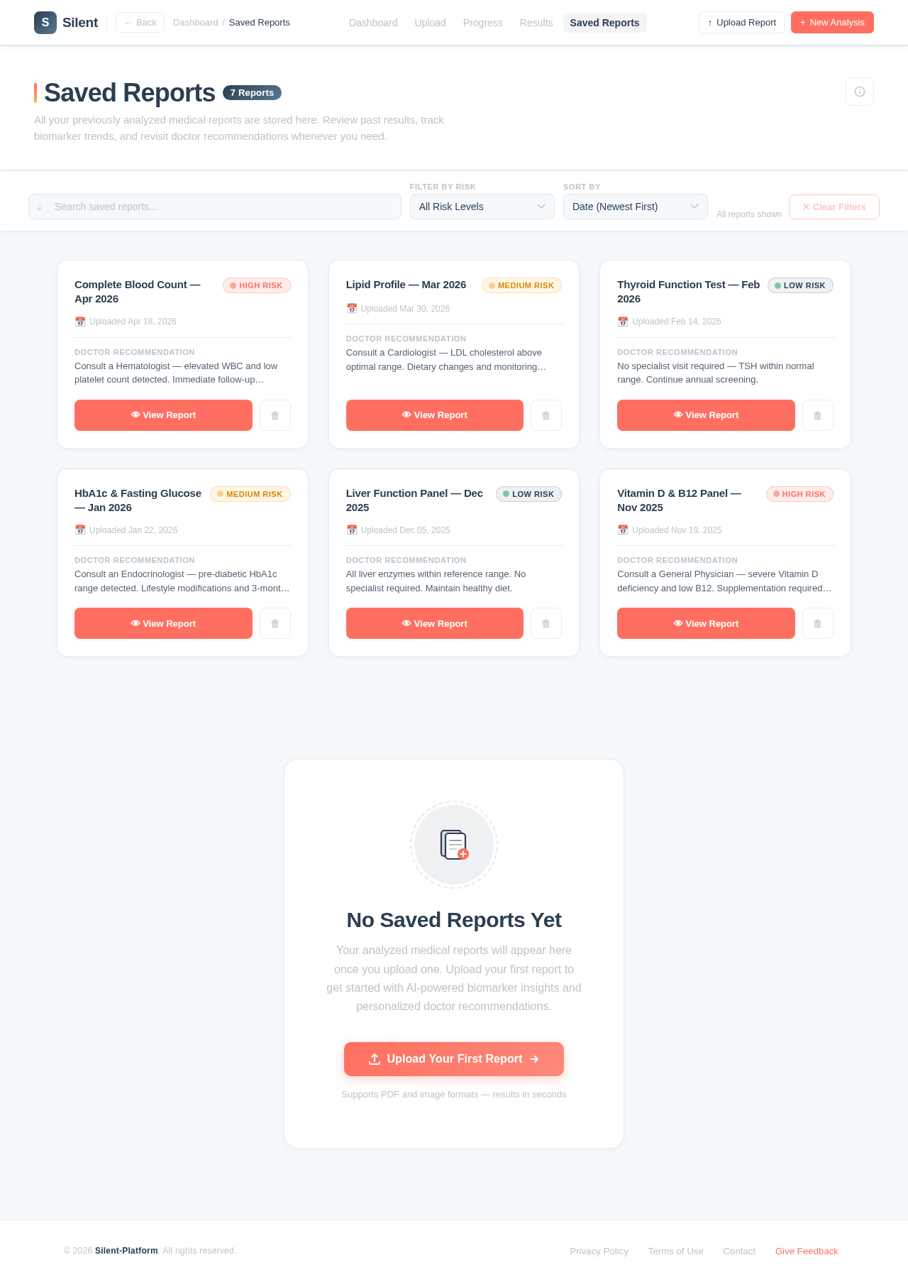 Saved Reports design preview