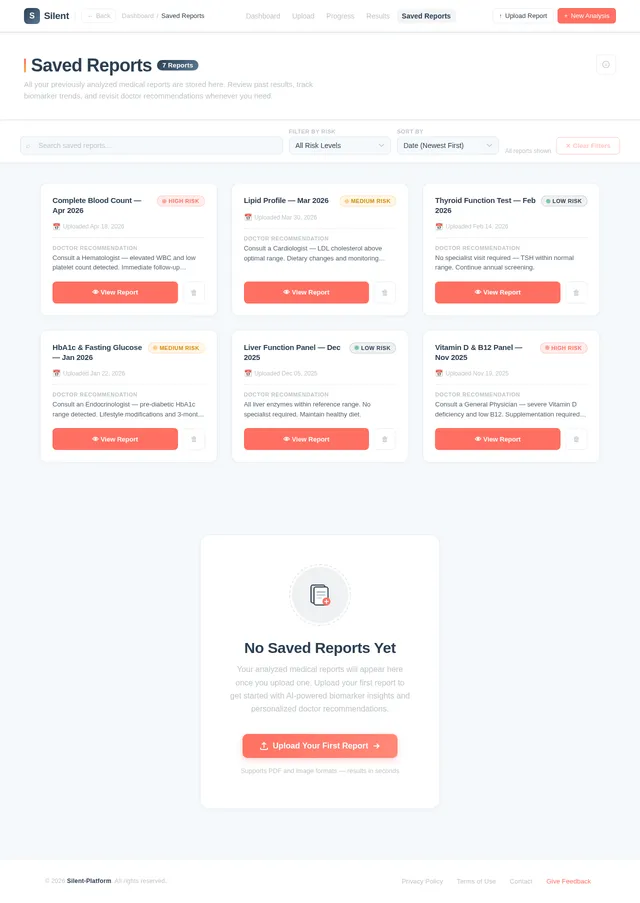 Saved Reports