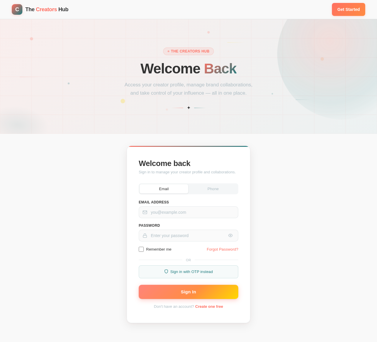 Login design preview