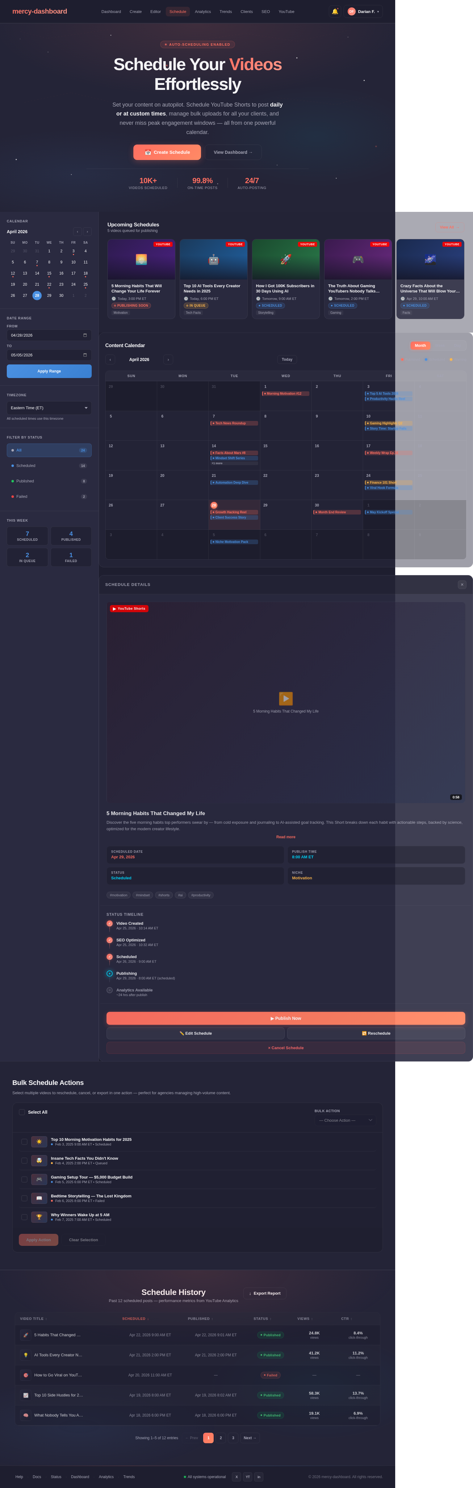 Schedule design preview