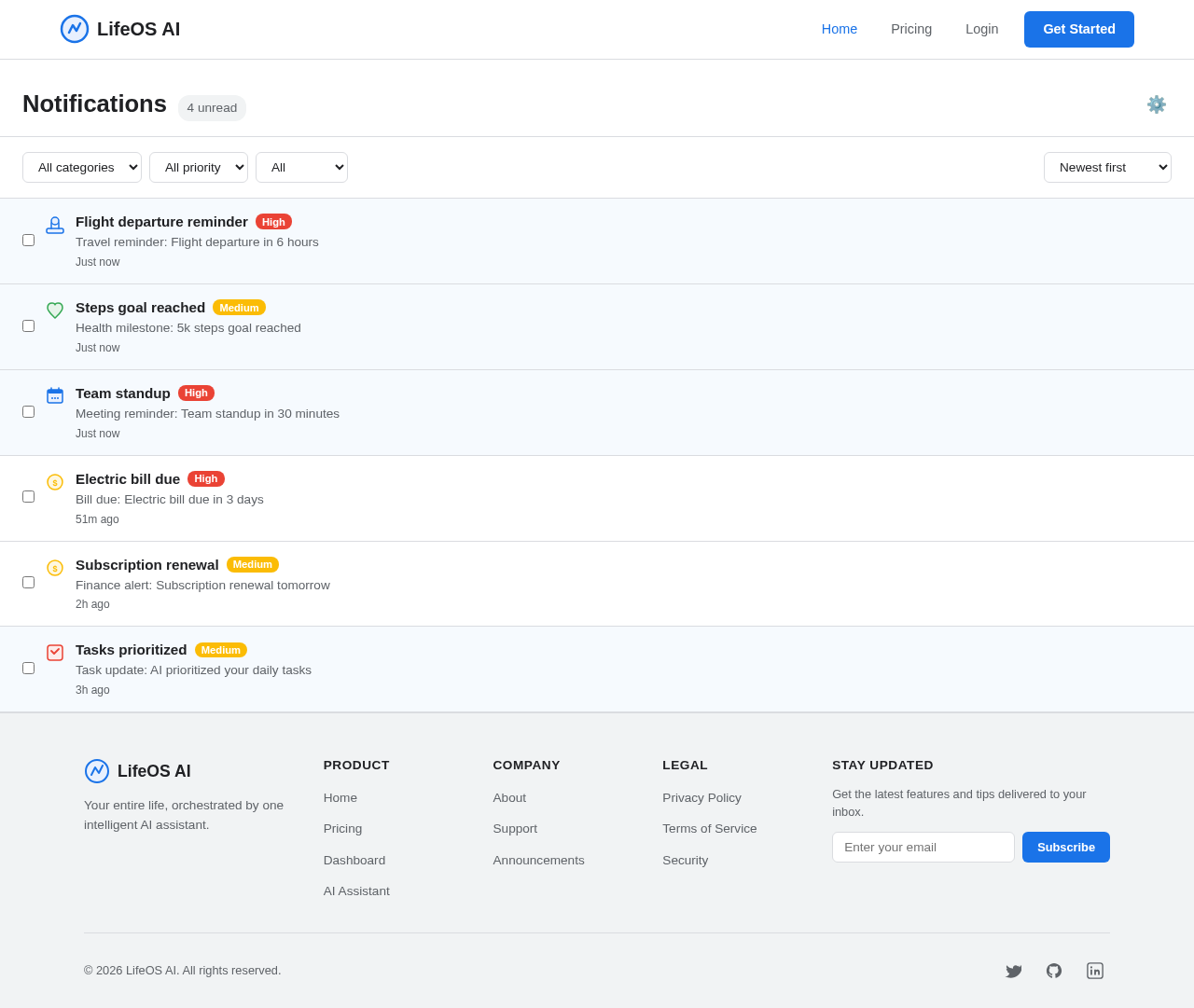 Notifications design preview