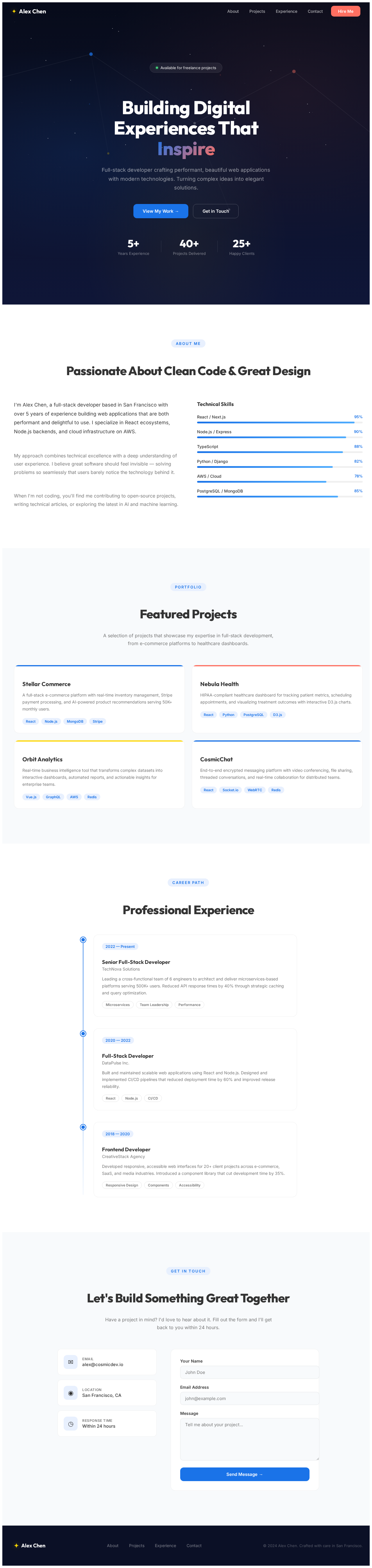 Landing design preview