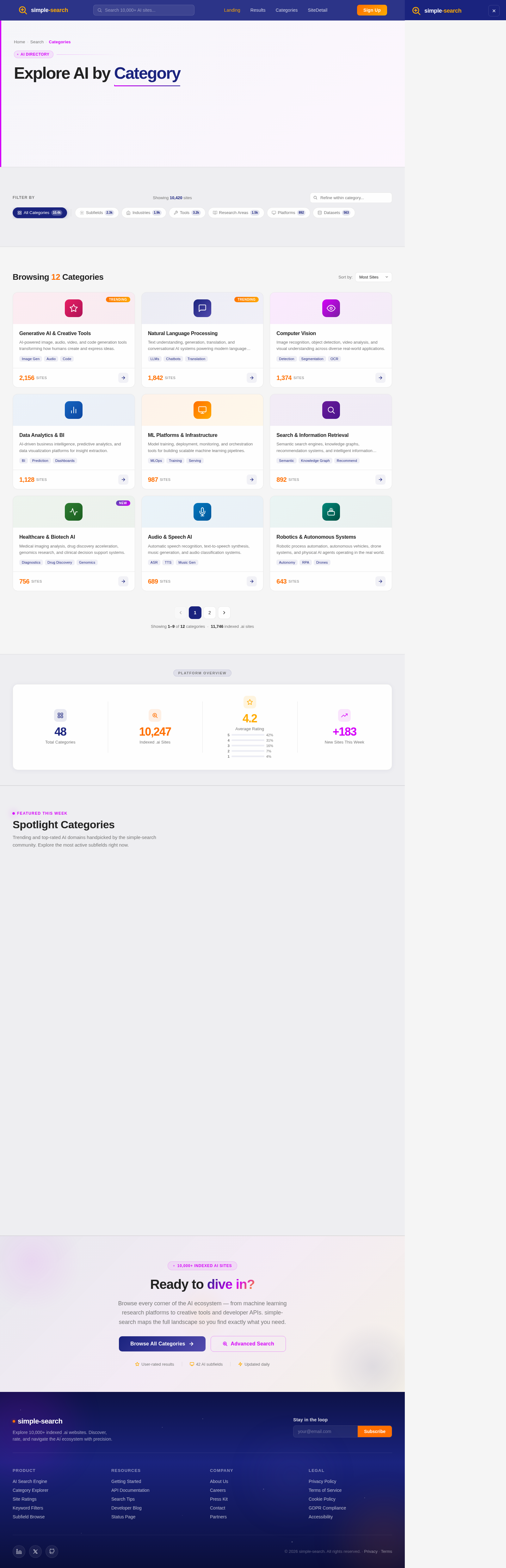 Categories design preview