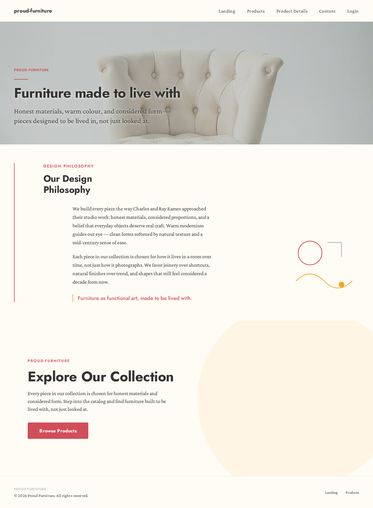 Landing design preview