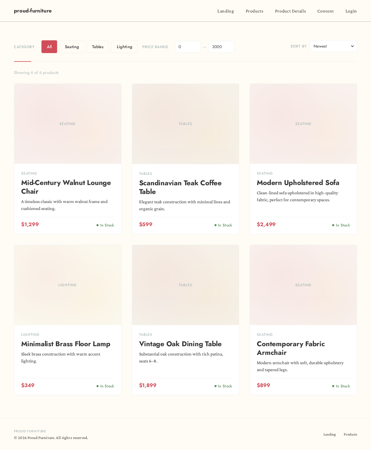 Products design preview
