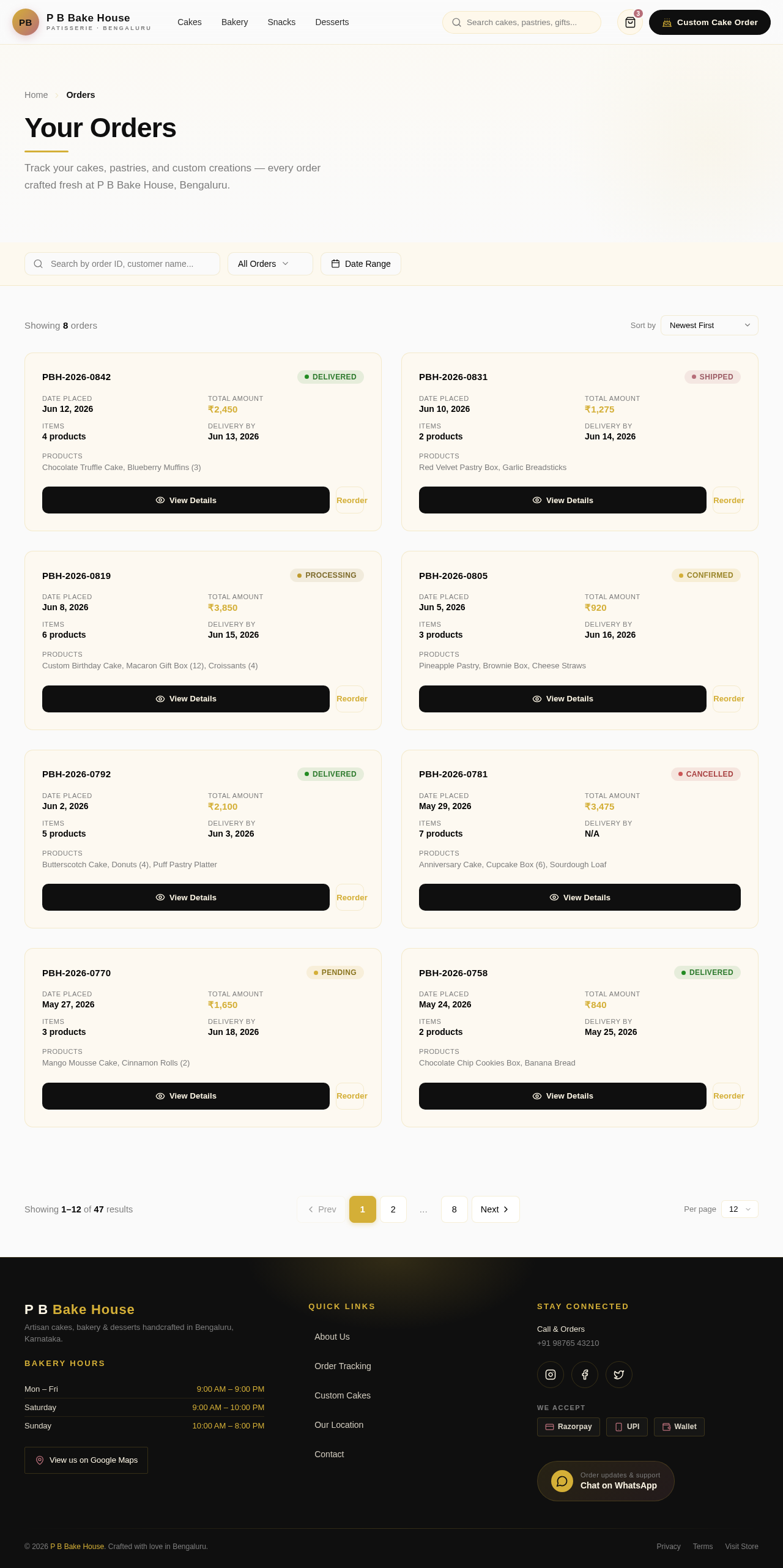 Orders design preview