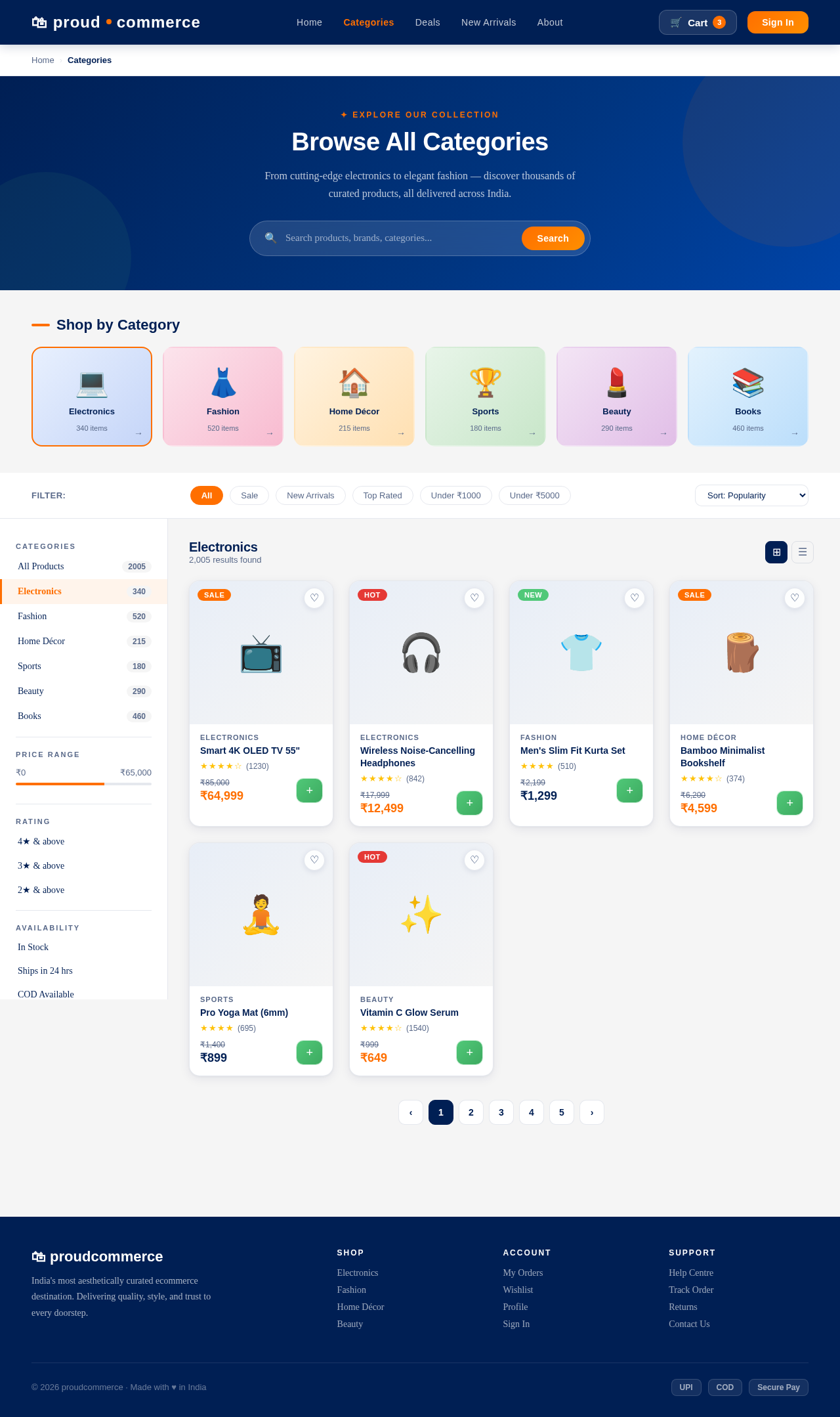 Categories design preview