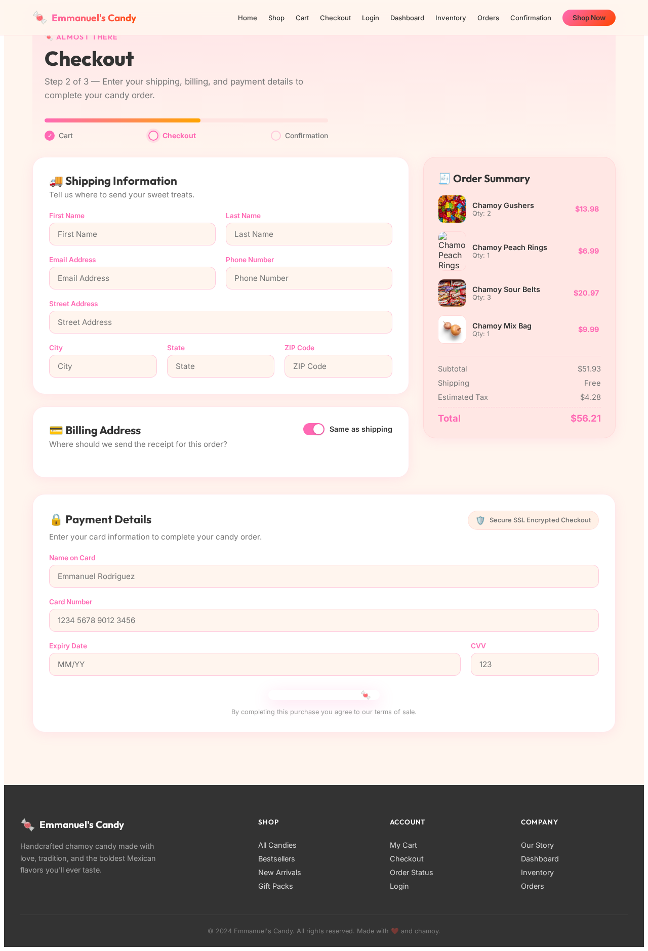 Checkout design preview