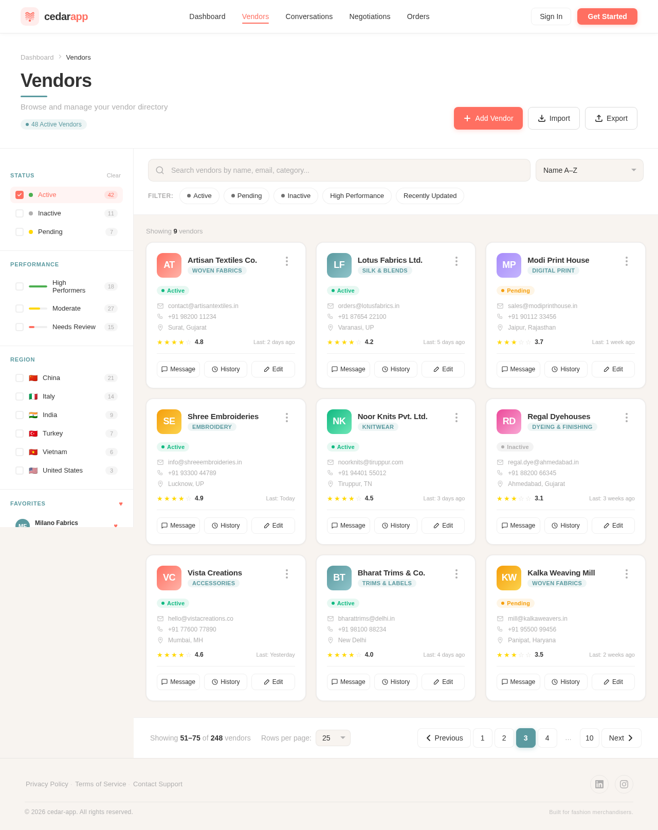 Vendors design preview