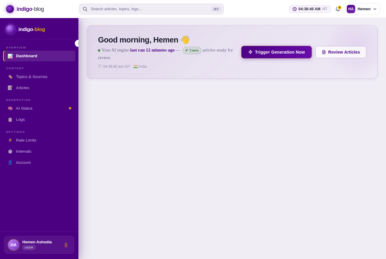 Dashboard design preview