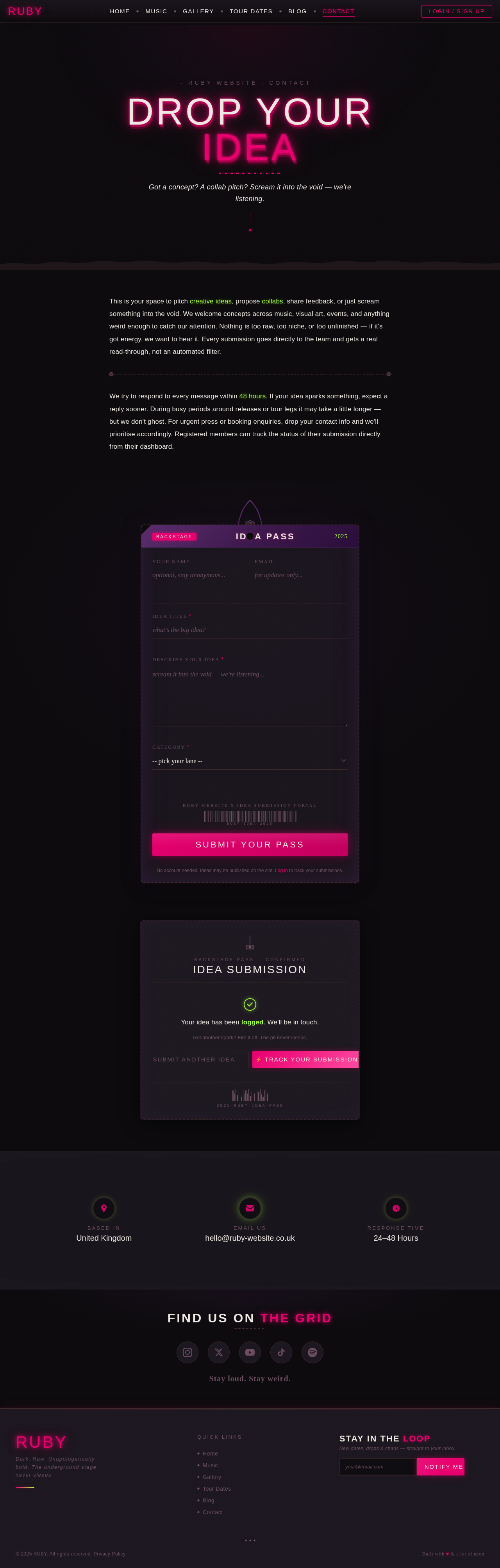 Contact design preview
