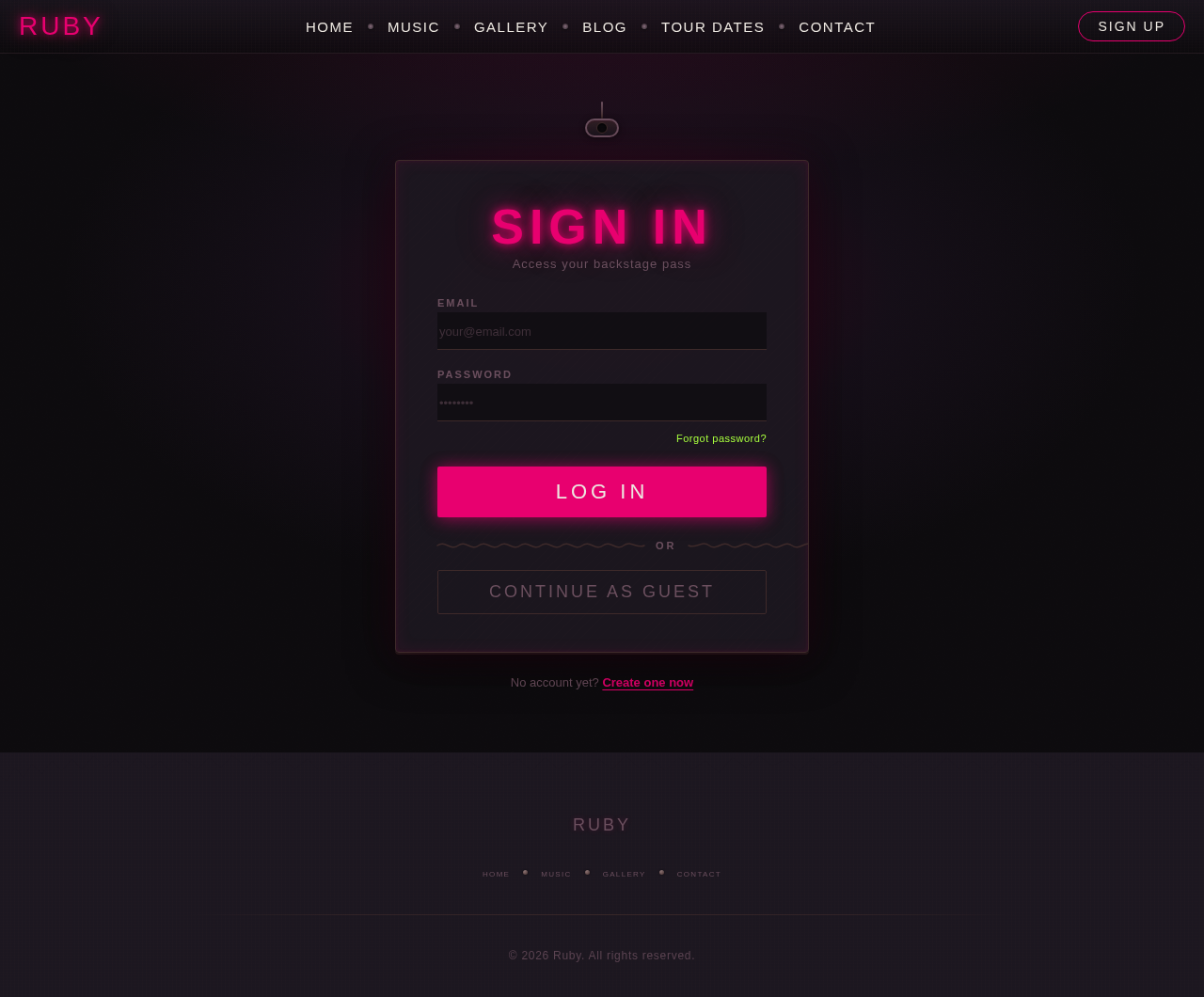 Login design preview
