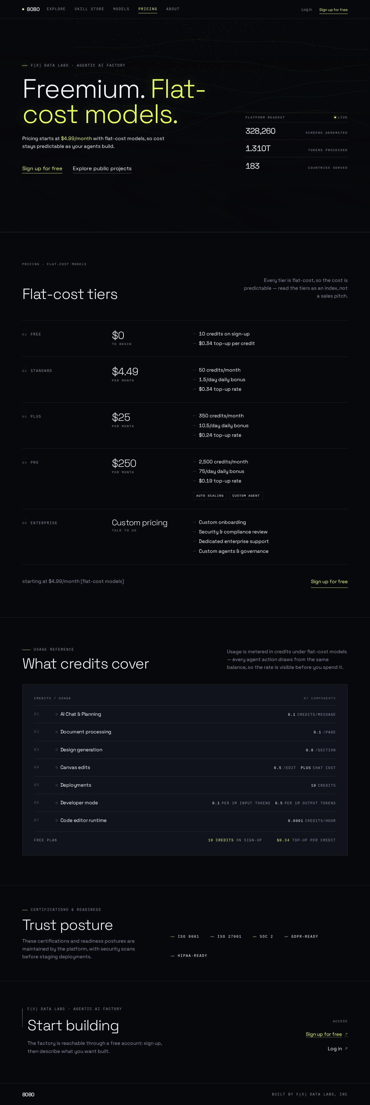 Pricing design preview