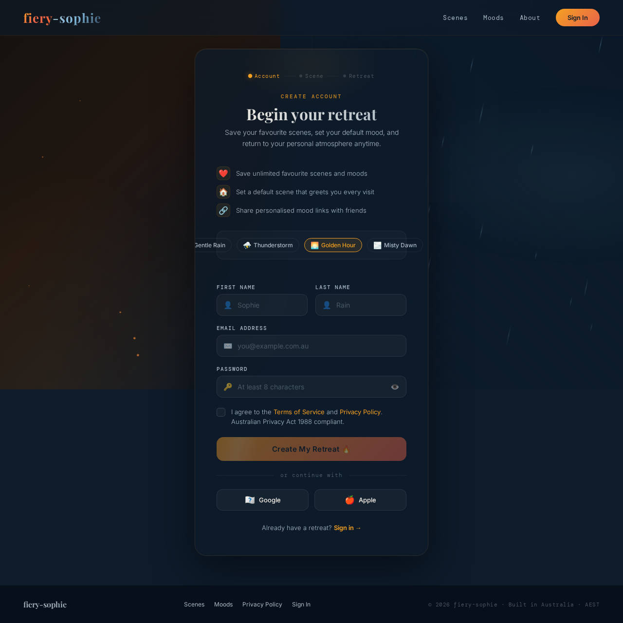 Signup design preview