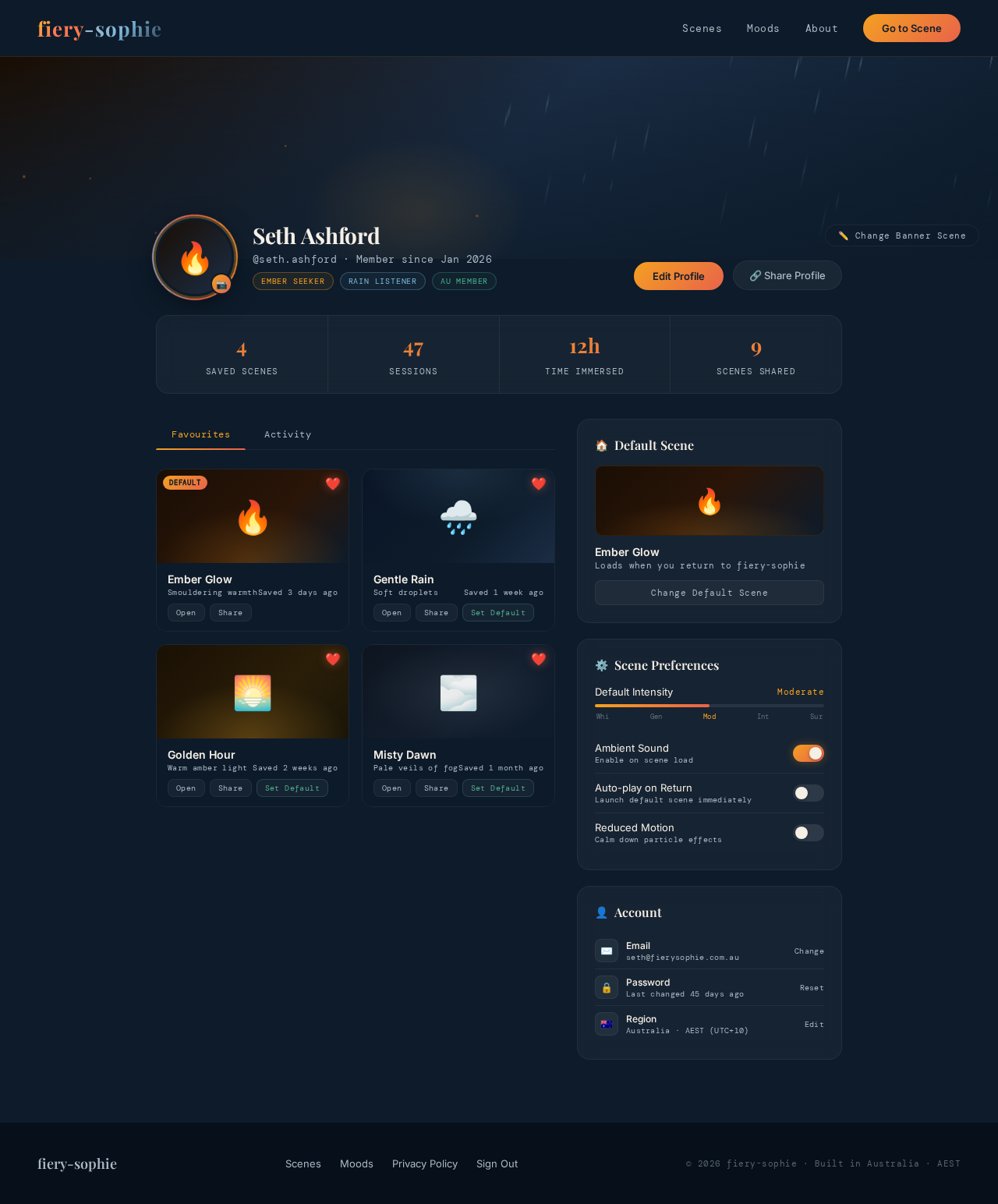 Profile design preview