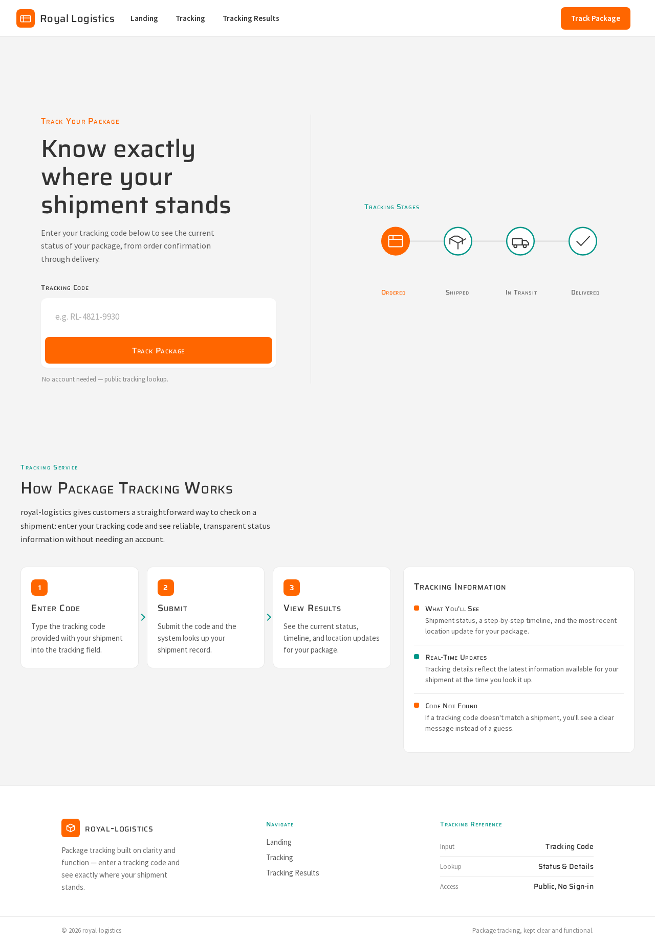 Landing design preview