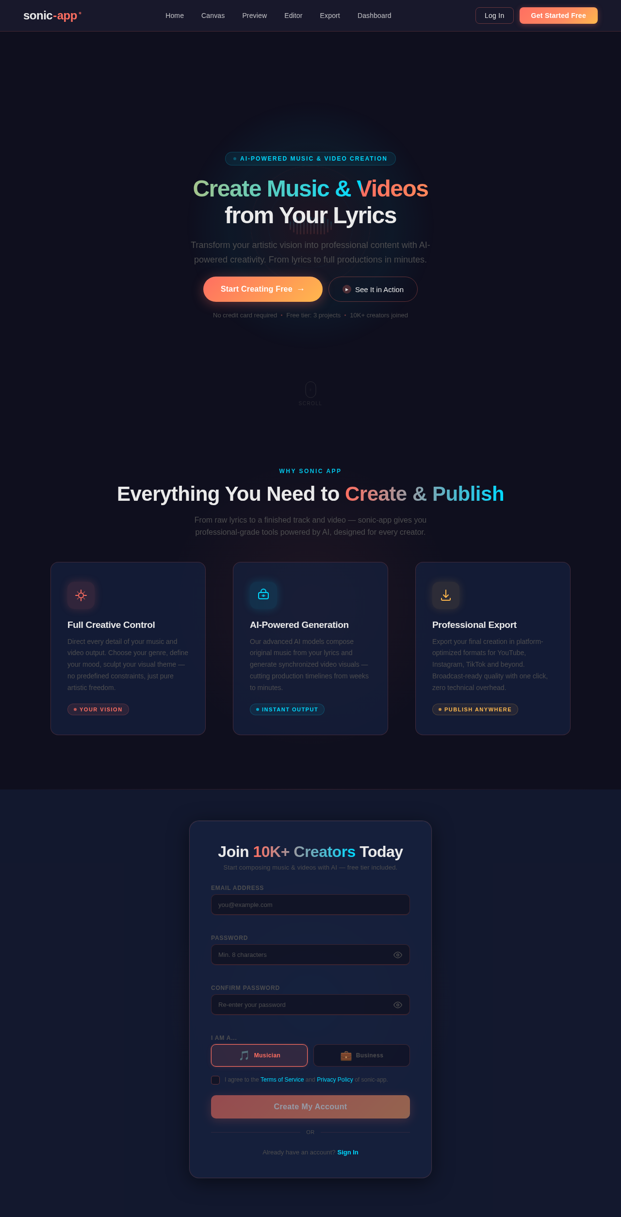 Signup design preview
