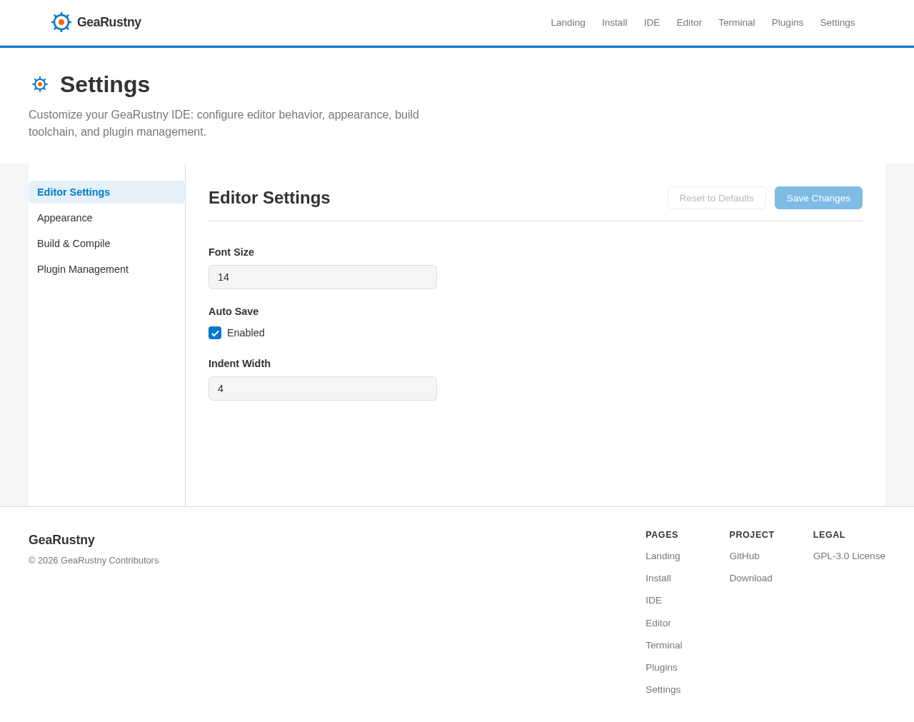 Settings design preview