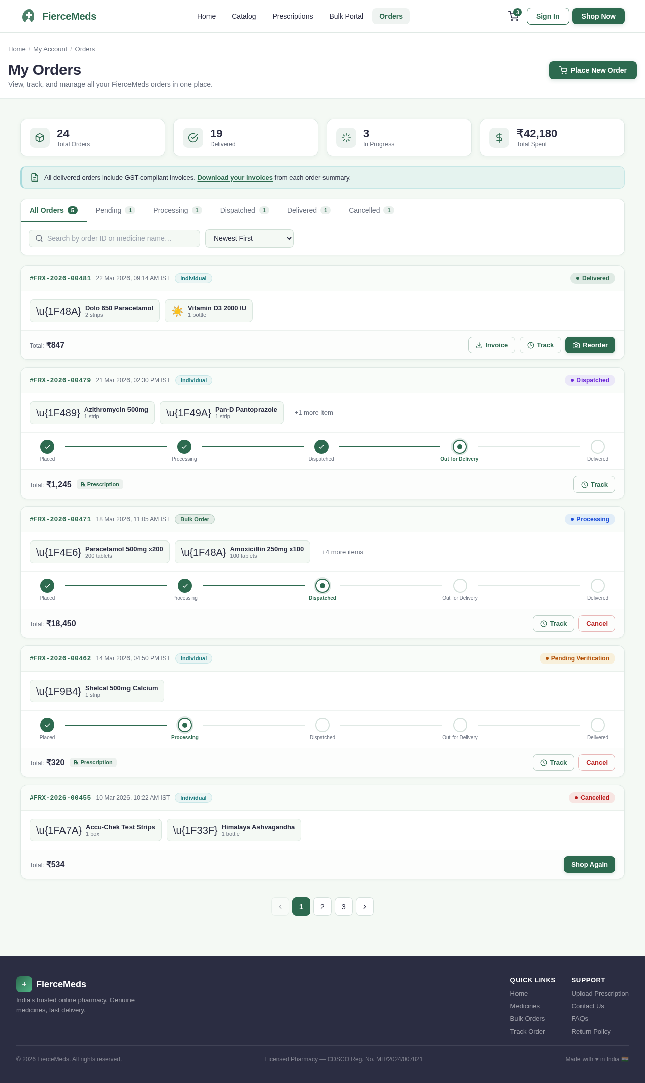 Orders design preview