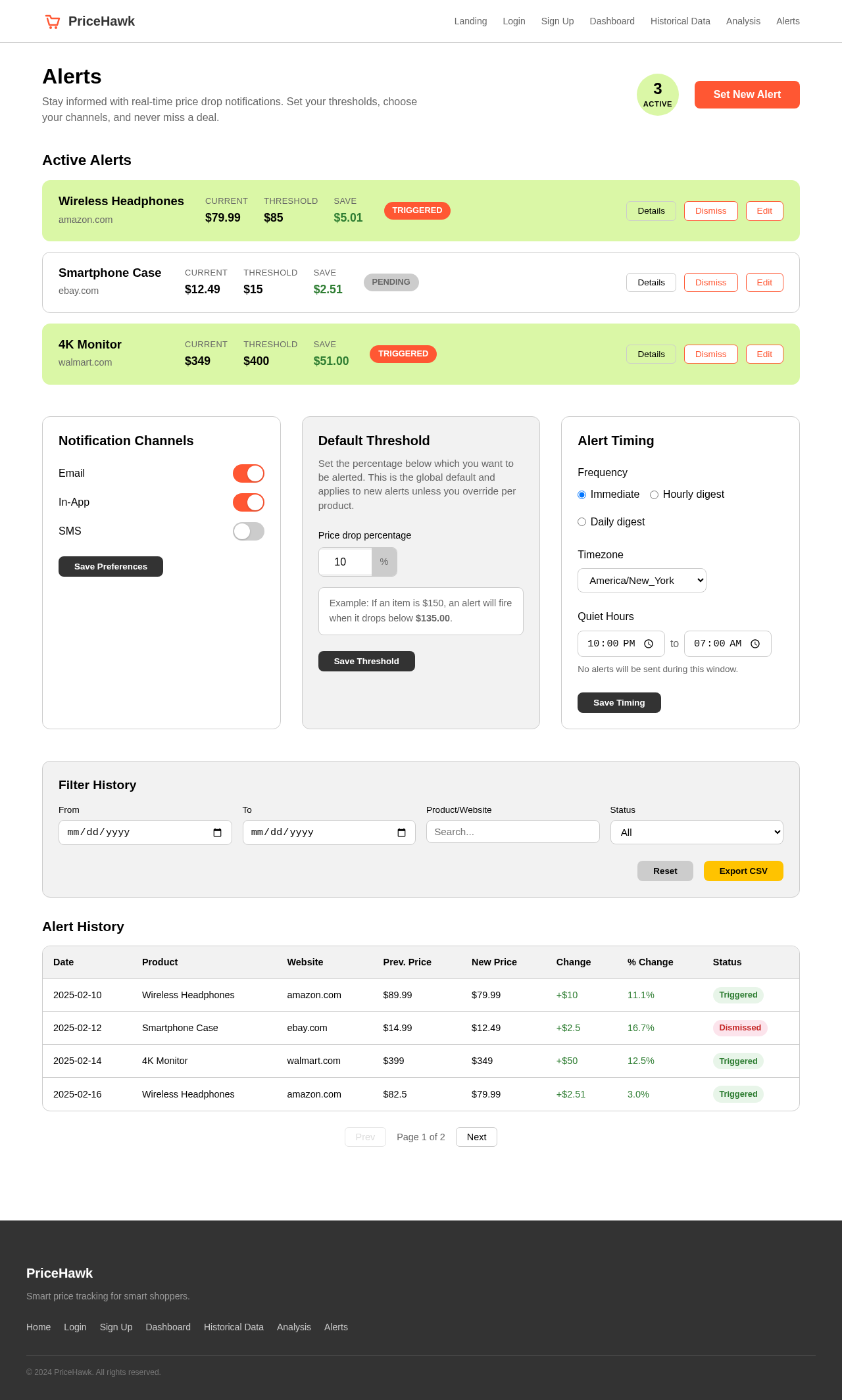 Alerts design preview