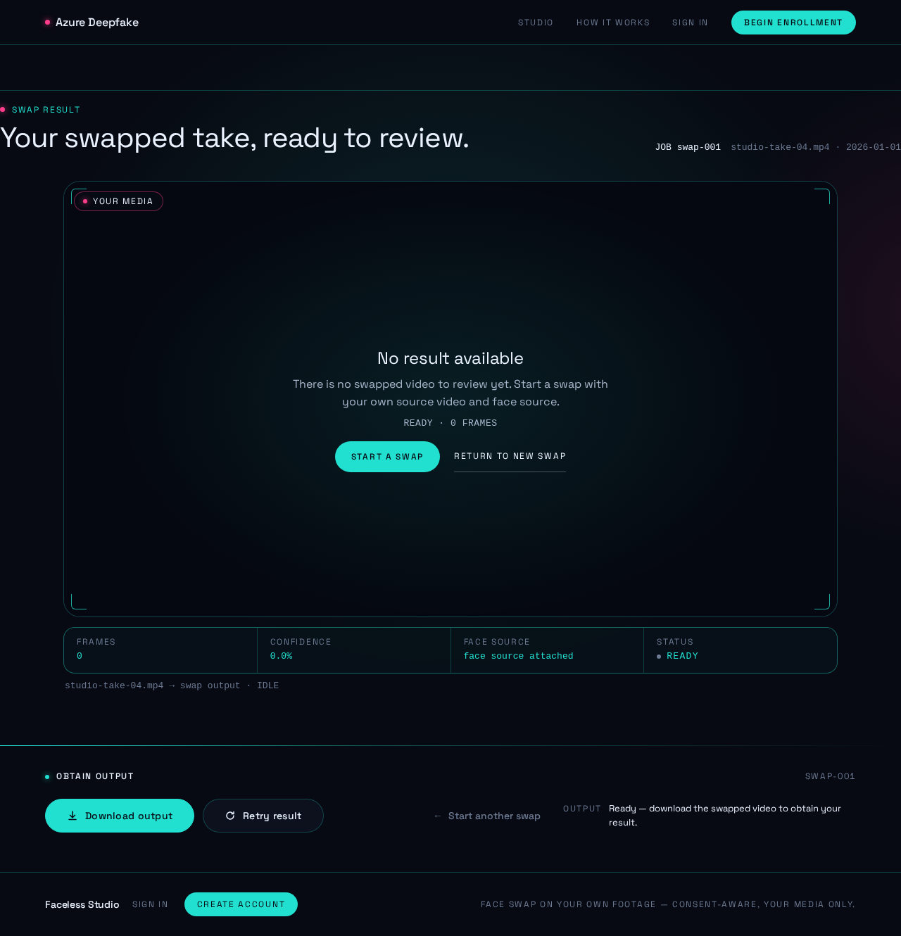 Swap Result design preview