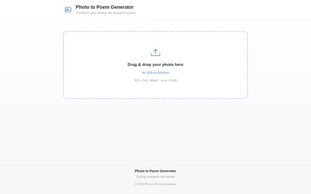 Photo to Poem Generator