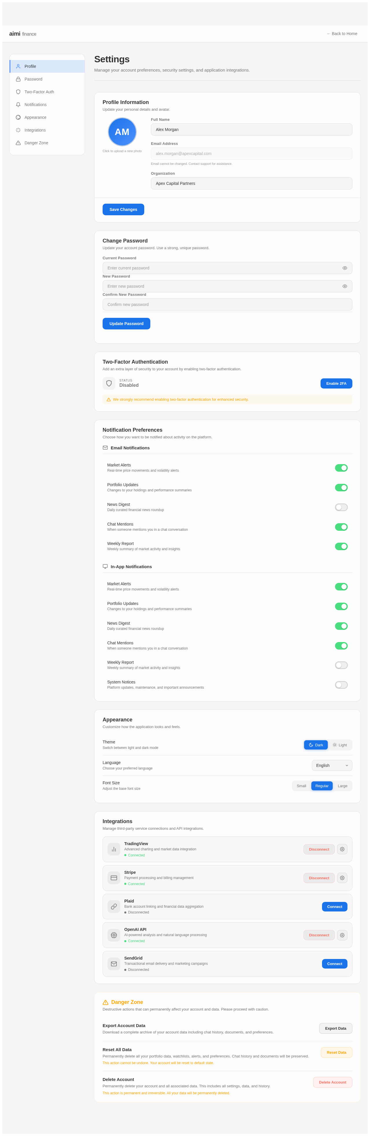 Settings design preview