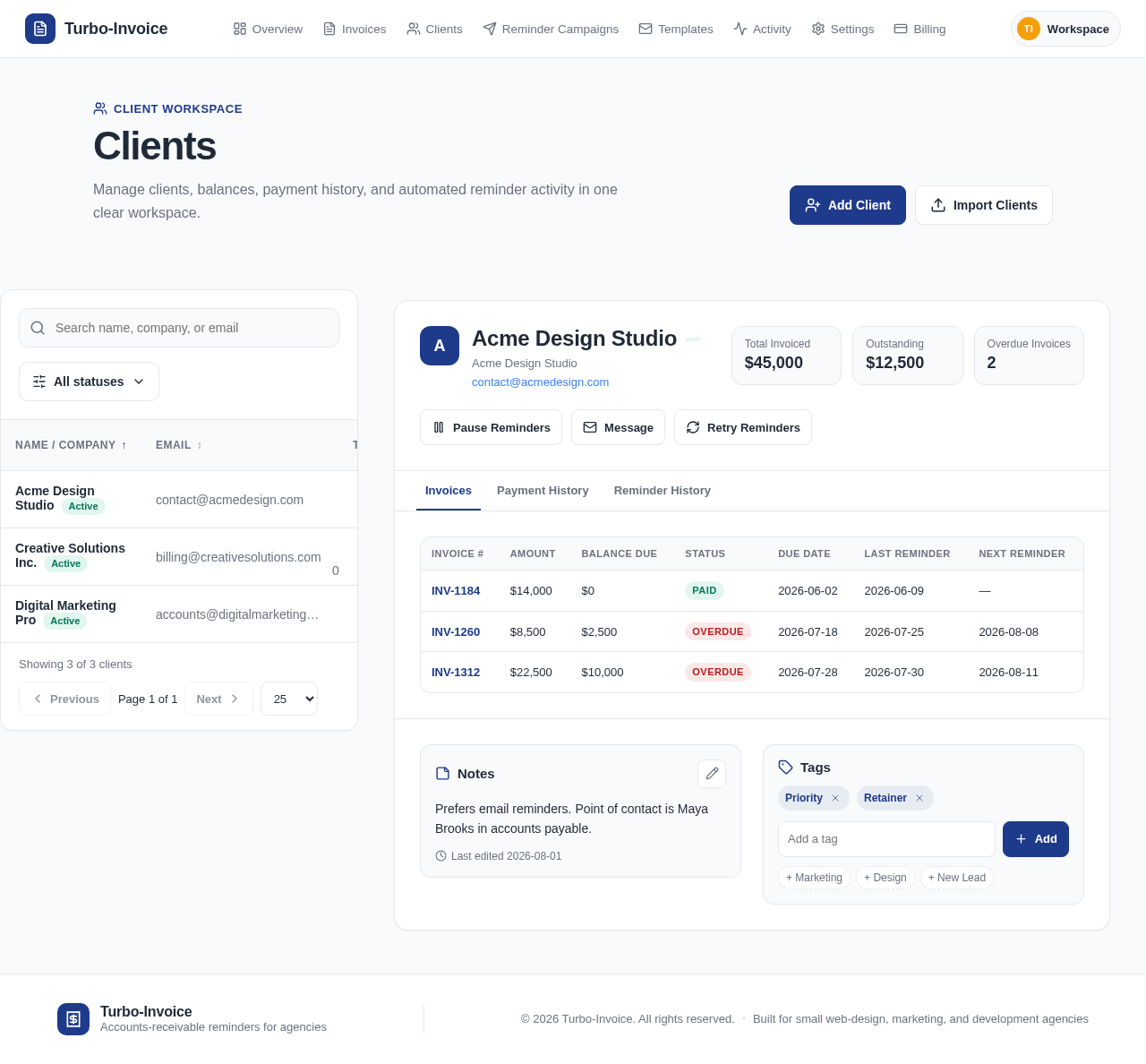 Clients design preview