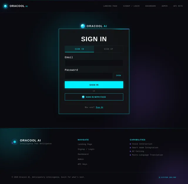 Signup/Login Pages