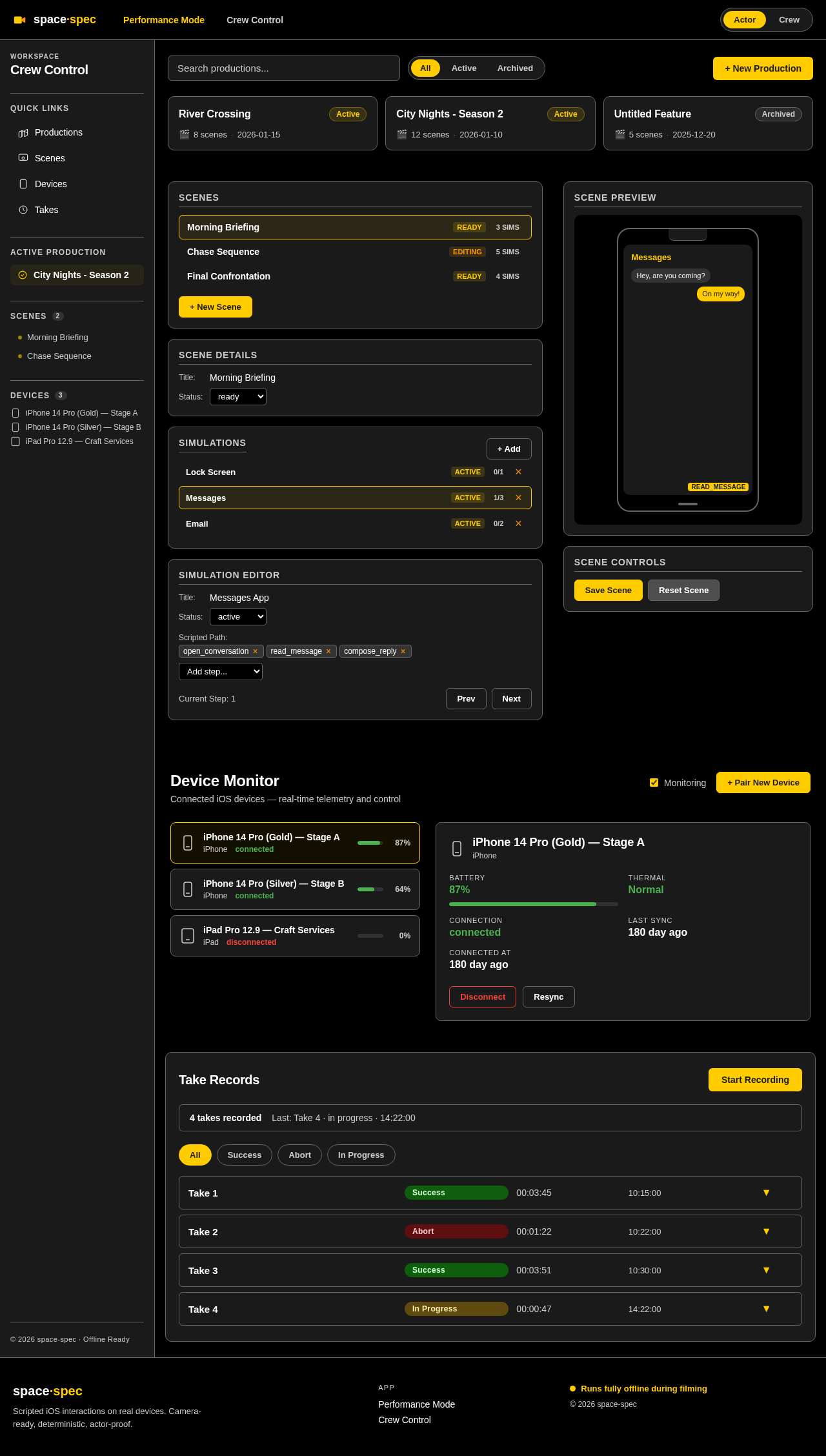 Crew Control design preview