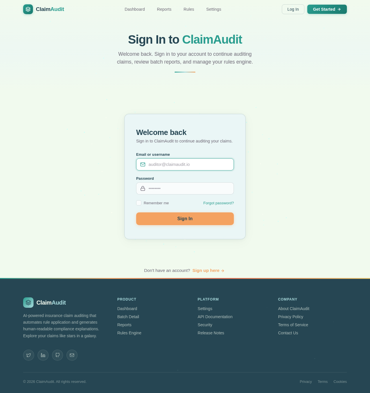 Login design preview
