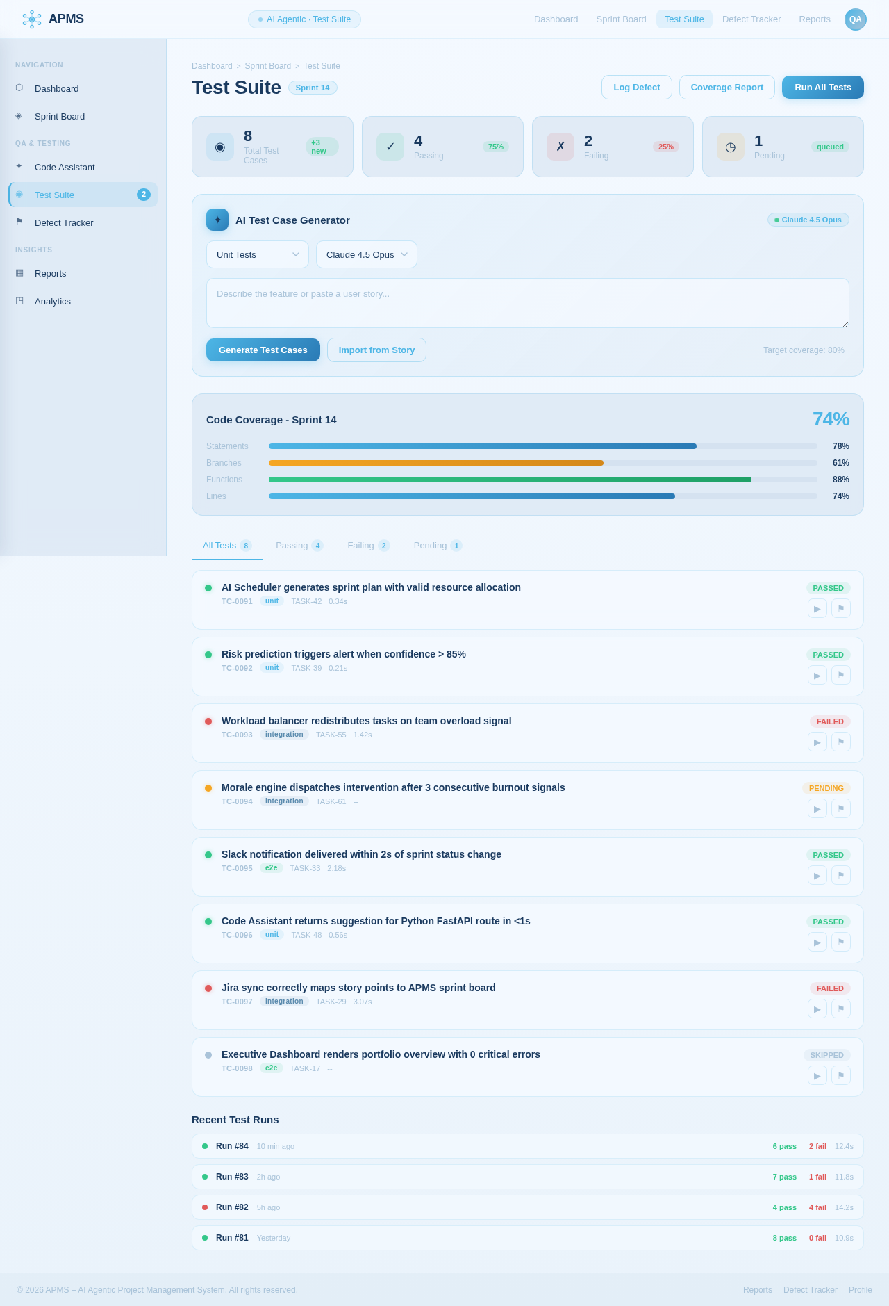 Test Suite design preview