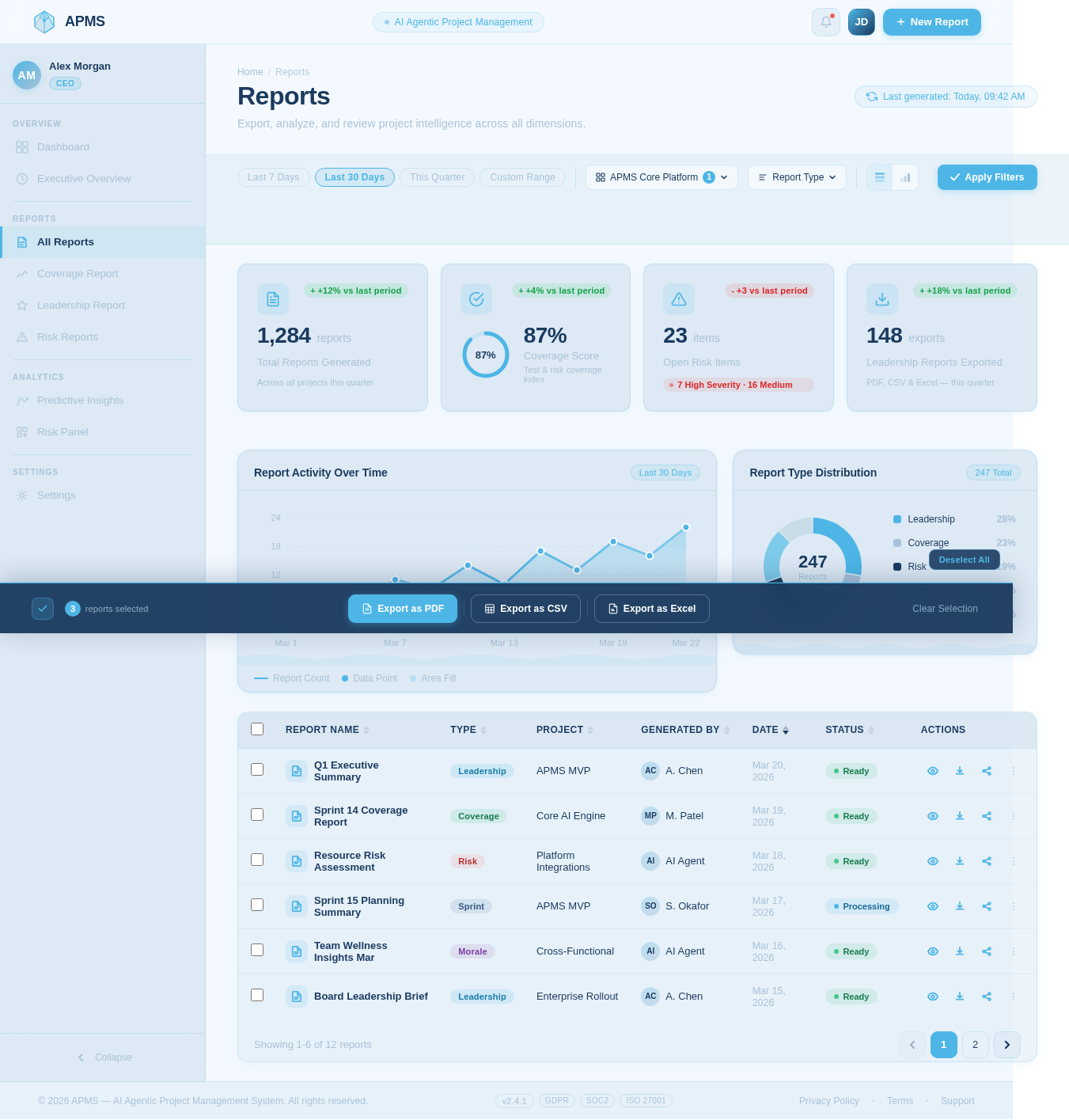 Reports design preview