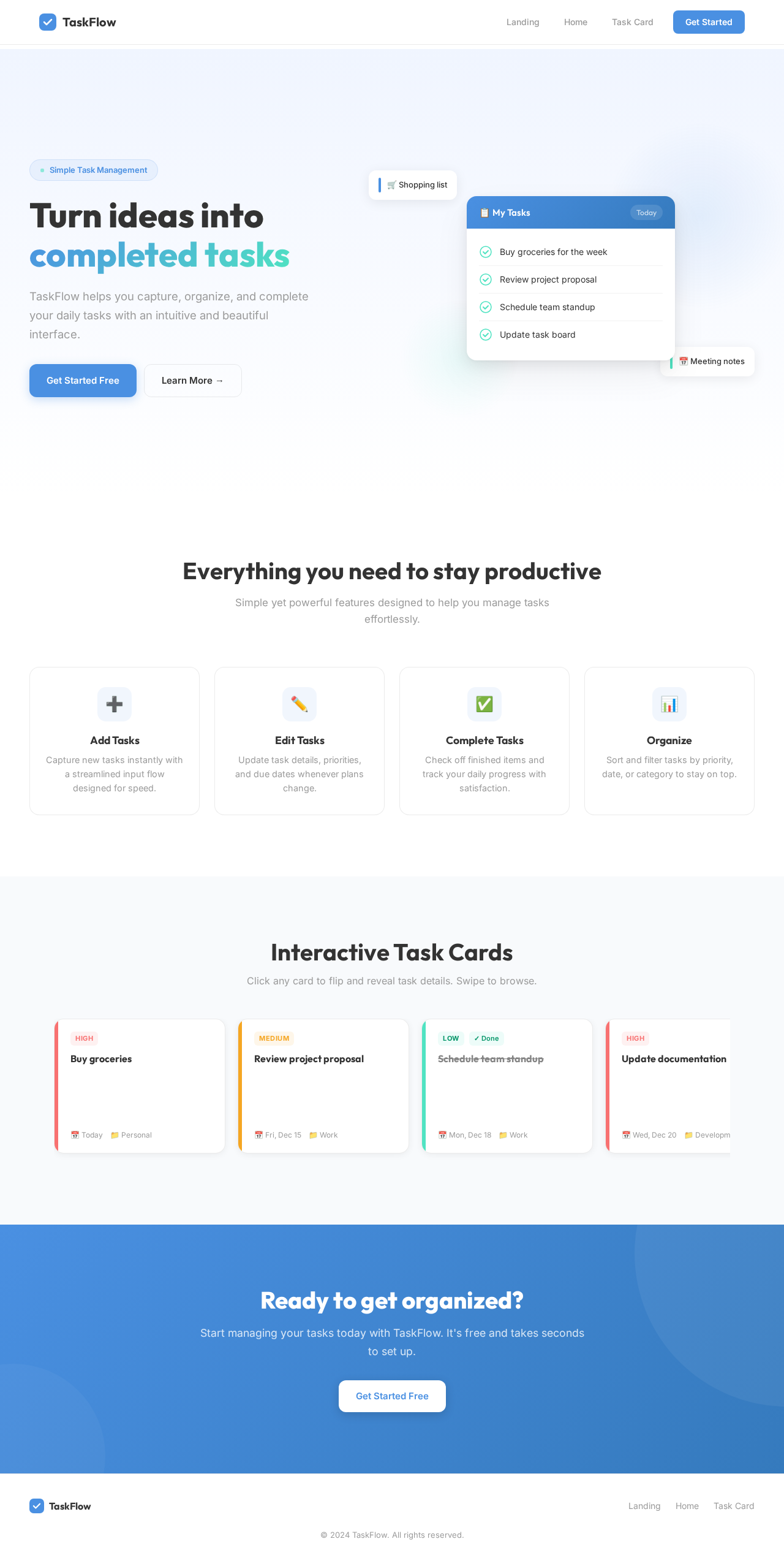 Landing design preview