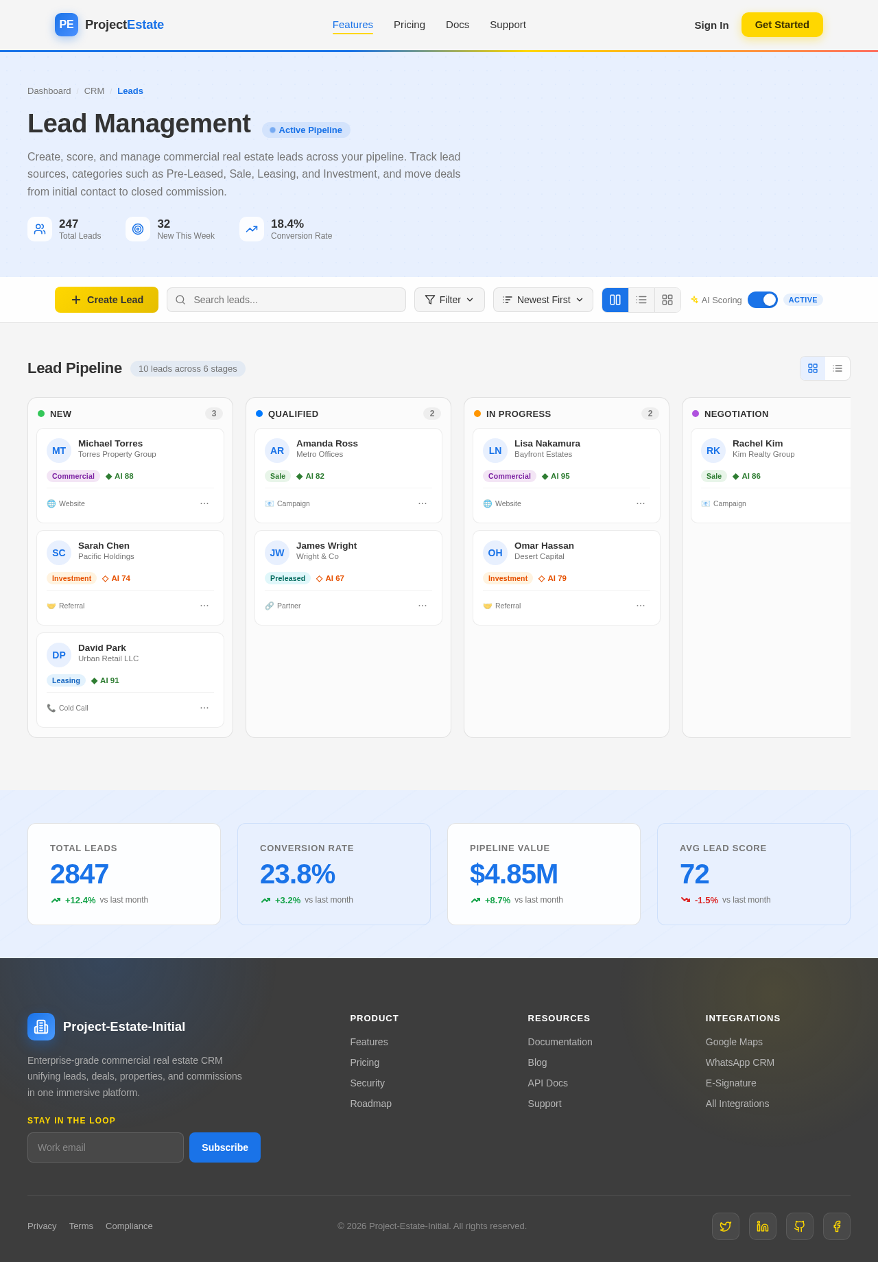 Leads design preview