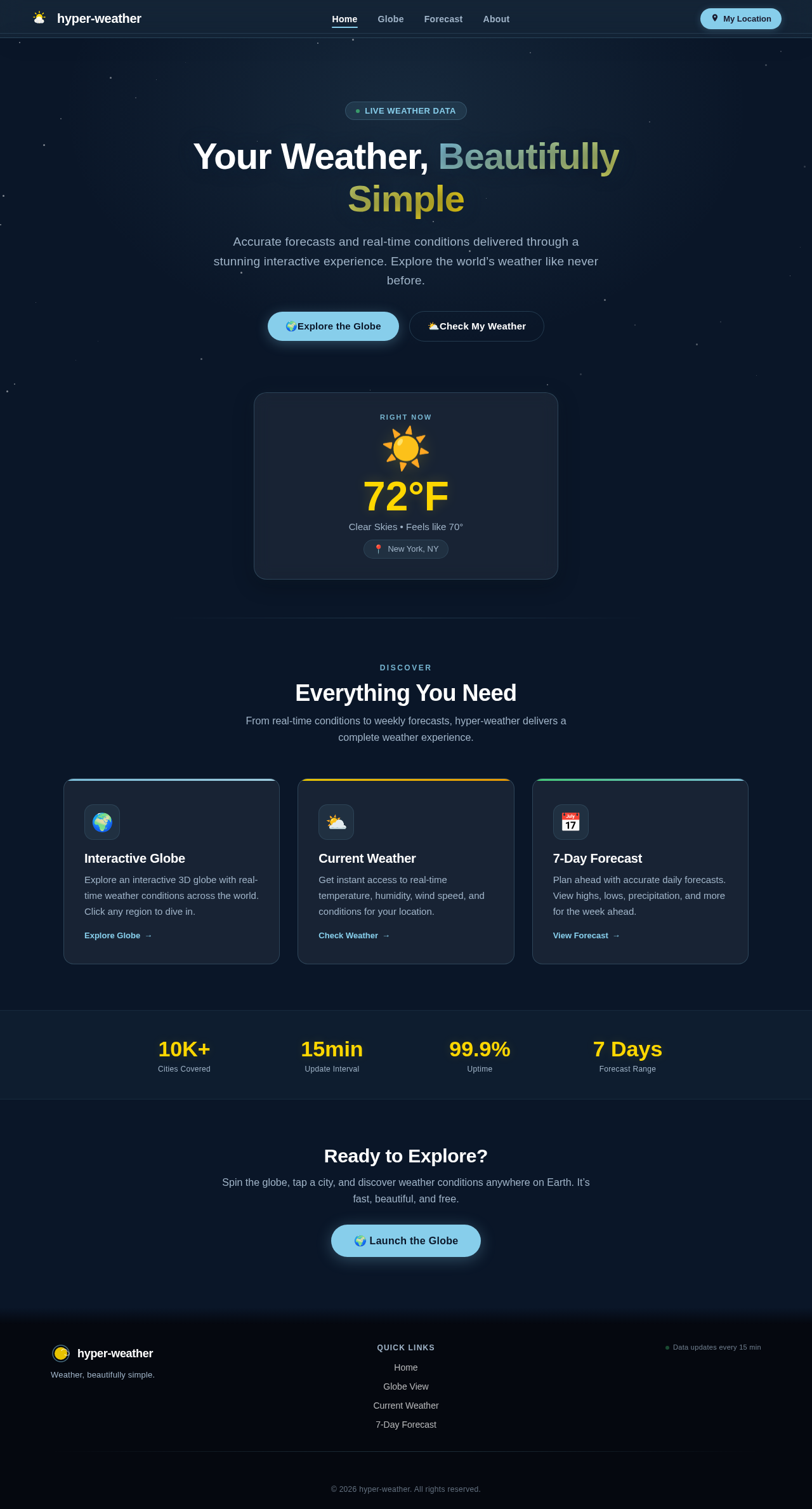 Globe Home design preview