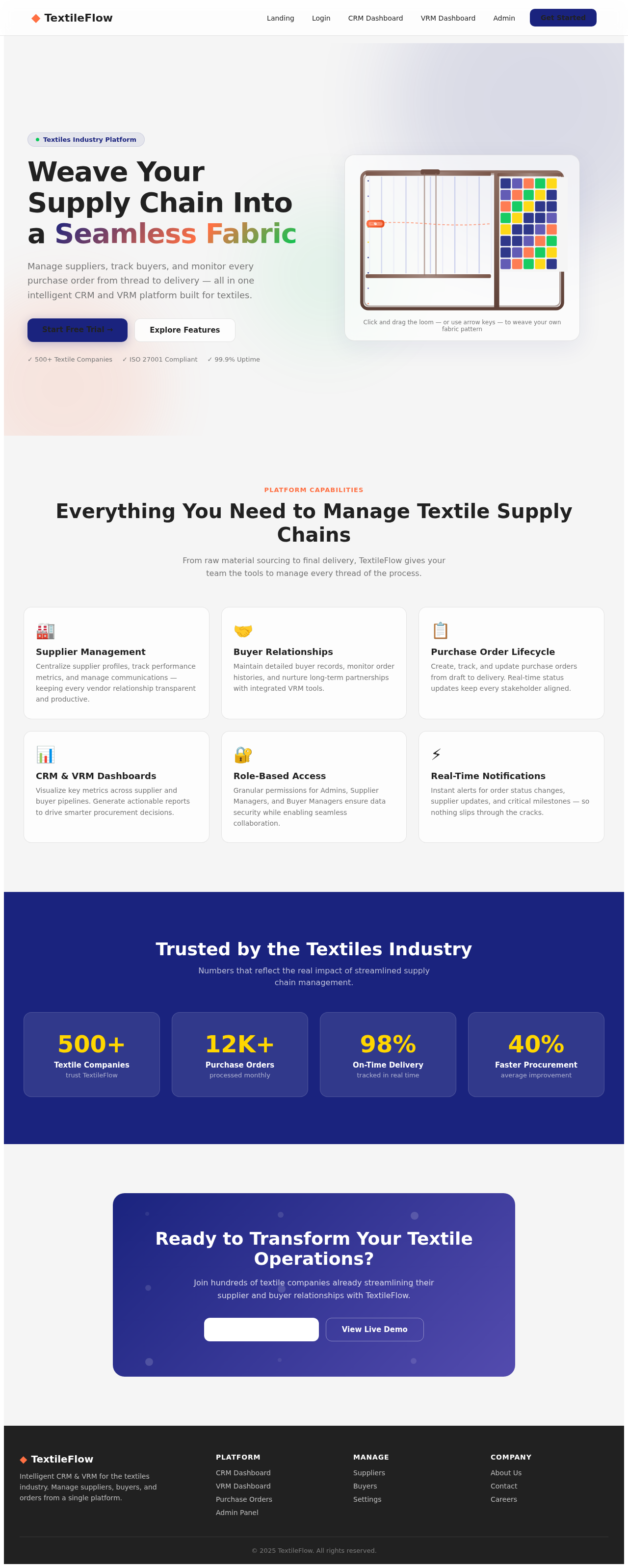 Landing design preview