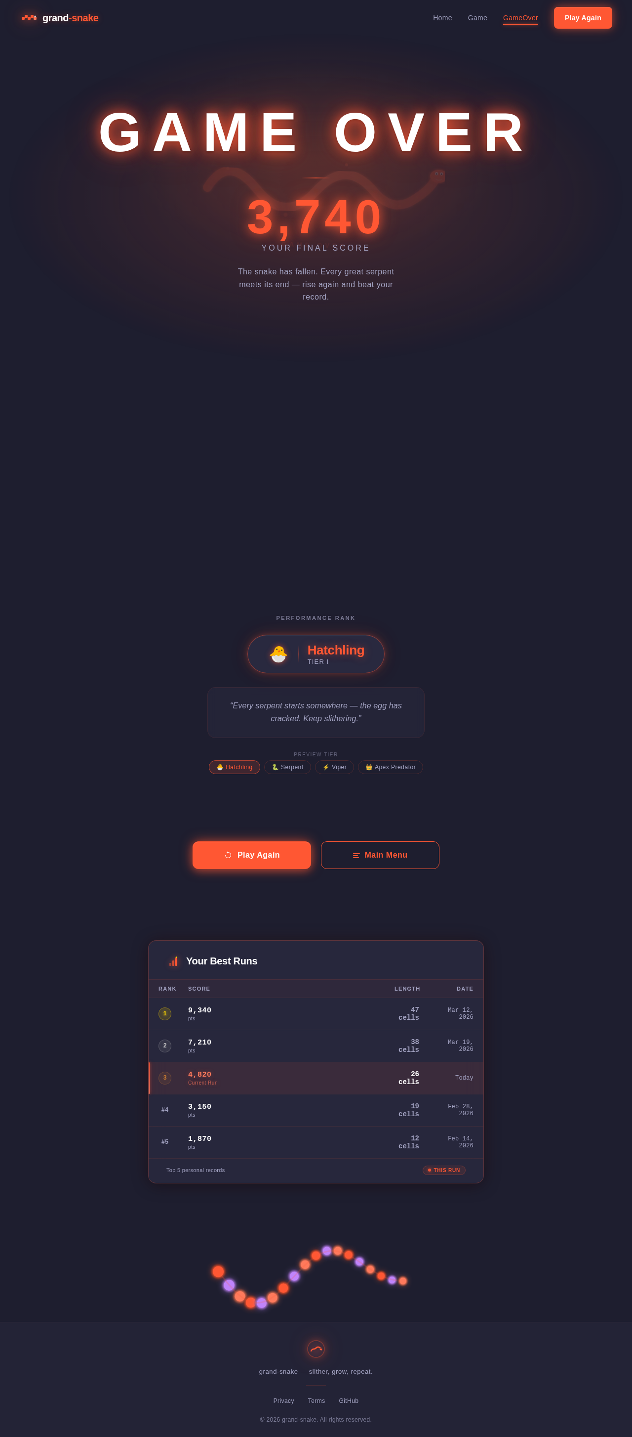 GameOver design preview