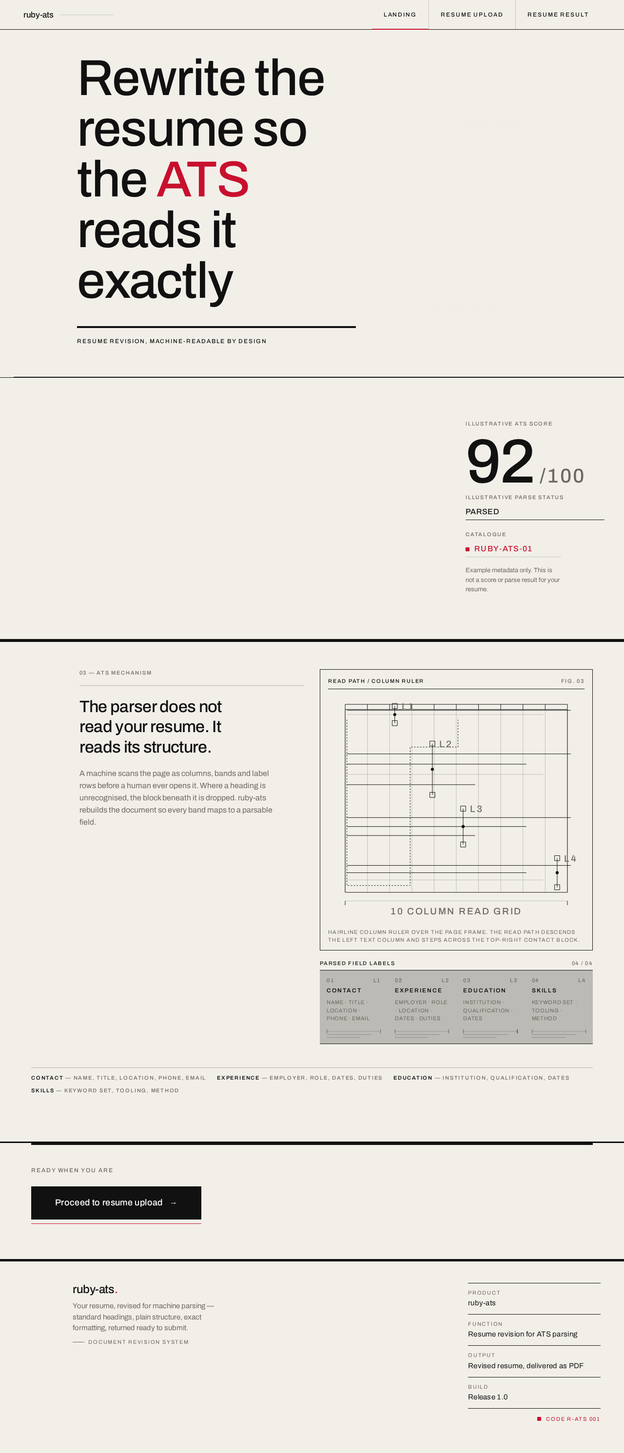 Landing design preview
